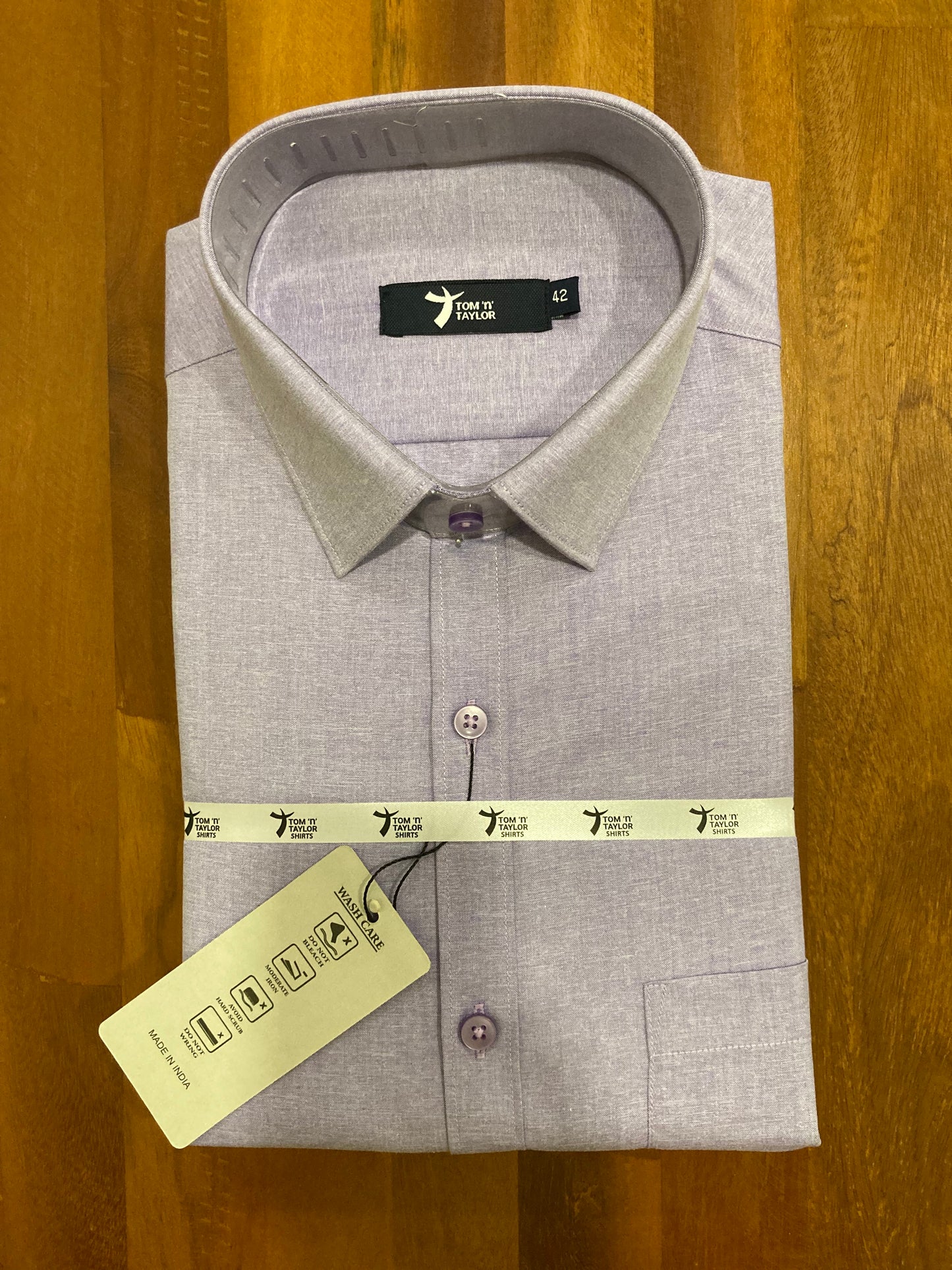 Pure Cotton Violet Shaded Shirt (42 FS)