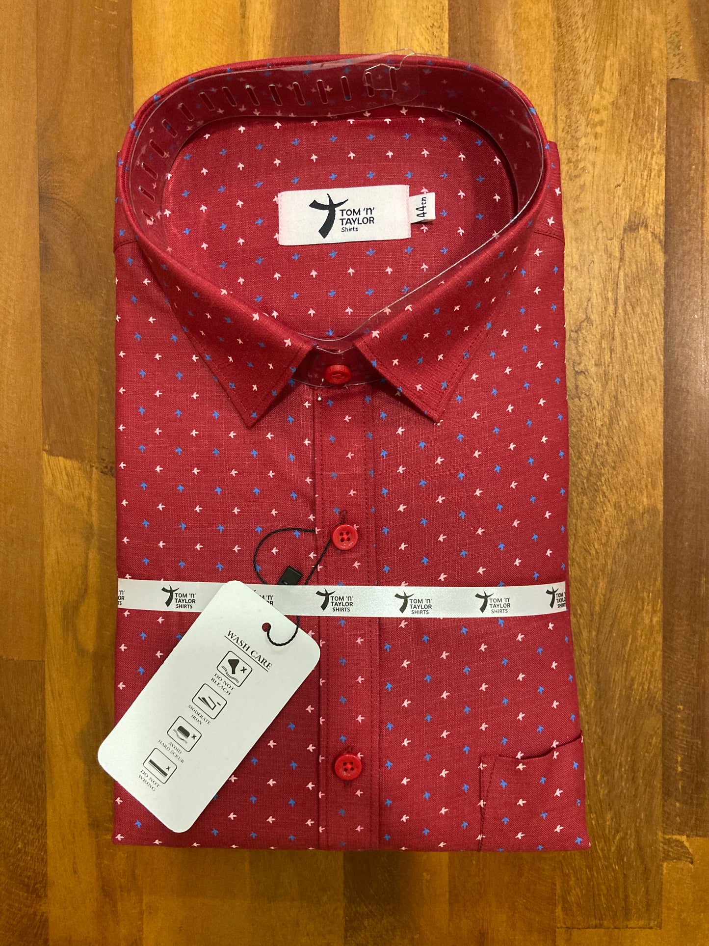 Pure Cotton Red Printed Shirt (44 FS)