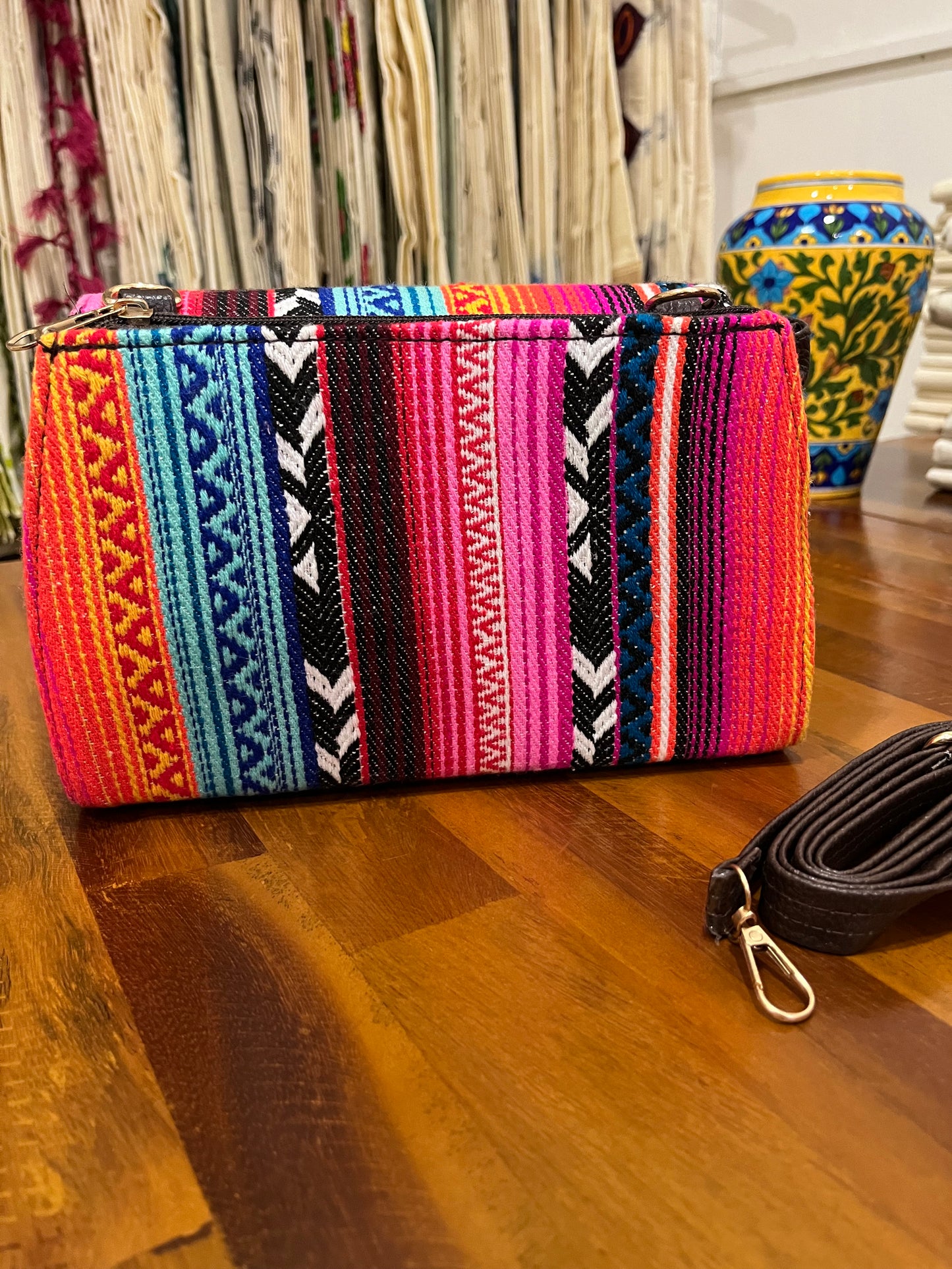 Southloom™ Handmade Multi Colour Design Sling Bag with Leatherette