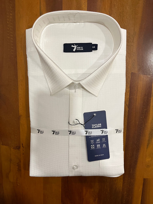 Pure Cotton White Sewing Patterns Shirt (44 FS)
