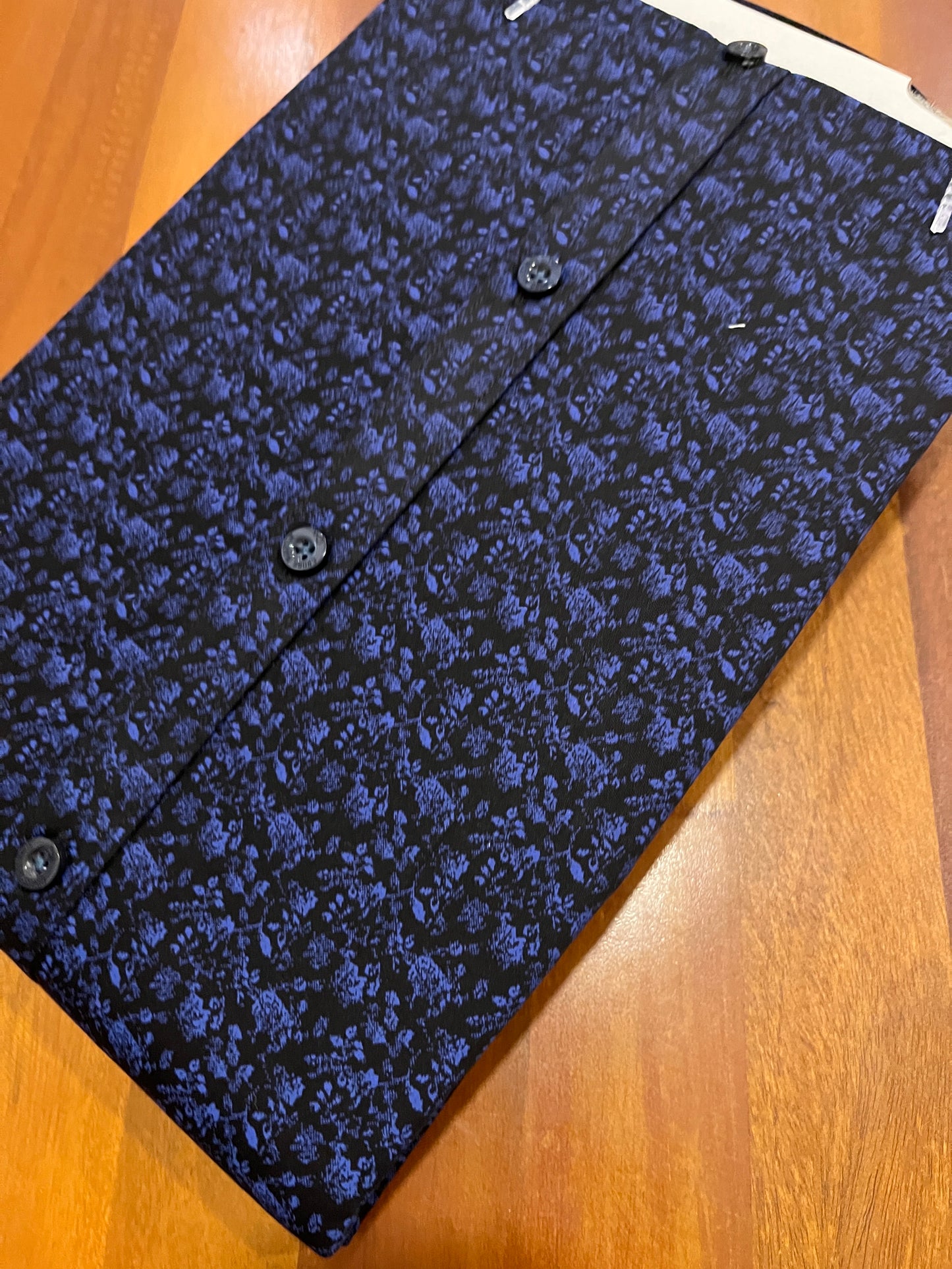 Pure Cotton Blue Floral Printed Shirt (40 FS)