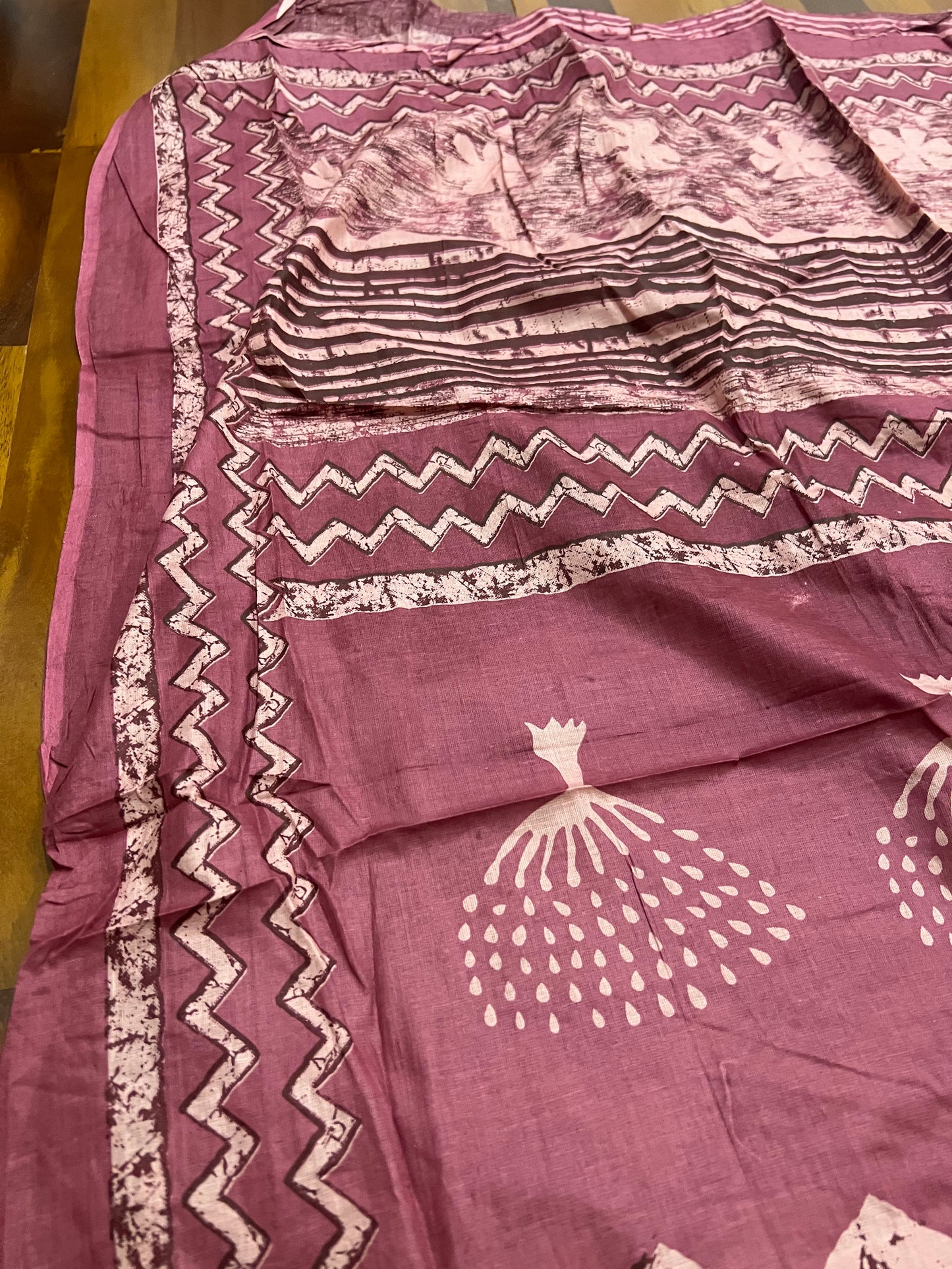 Southloom™ Cotton Churidar Salwar Suit Material in Magenta with Printed Stripes Design