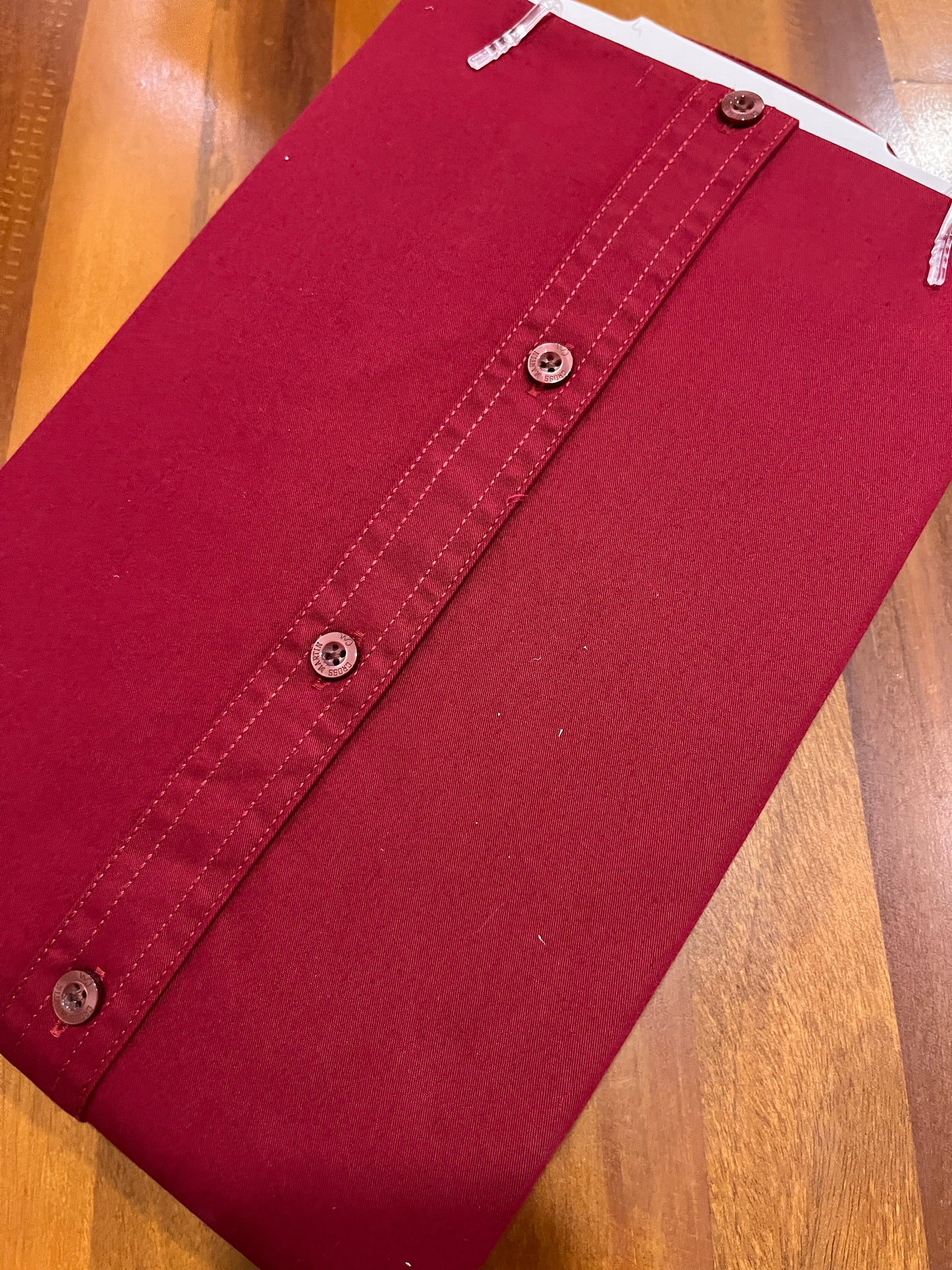 Pure Cotton Maroon Solid Shirt (40 HS)