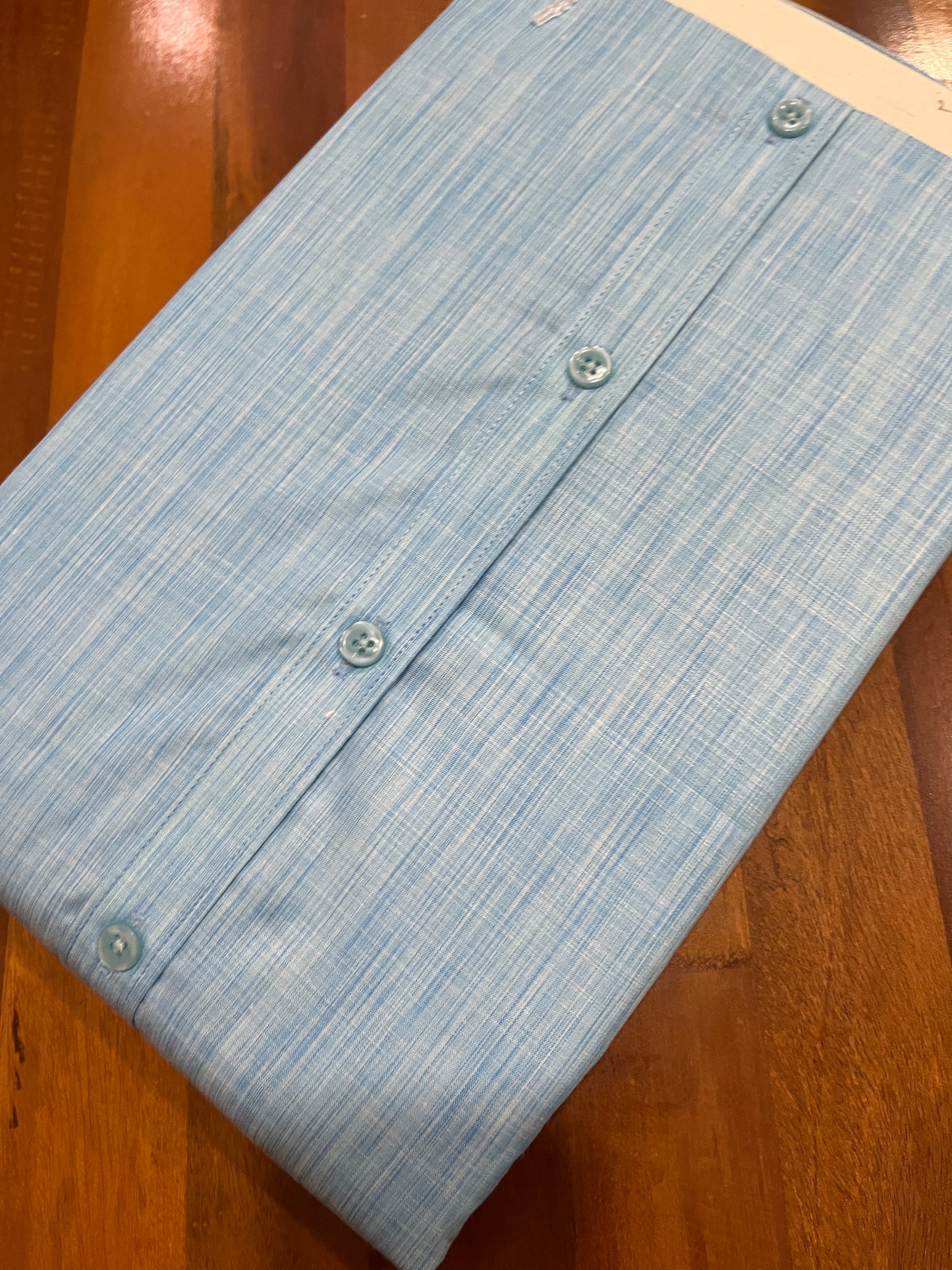 Pure Cotton Sky Blue Shaded Shirt (40 HS)