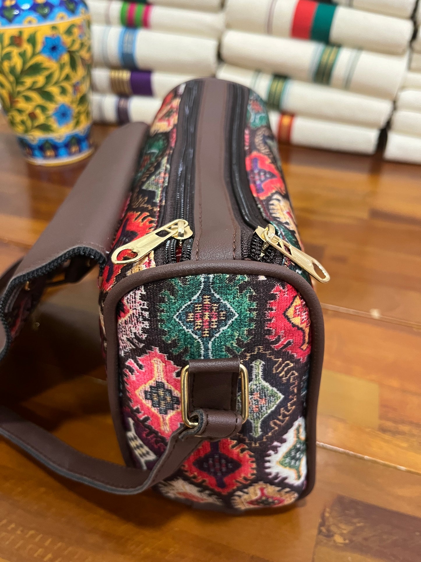 Southloom™ Handmade Multi Colour Printed Design Sling Bag with Leatherette