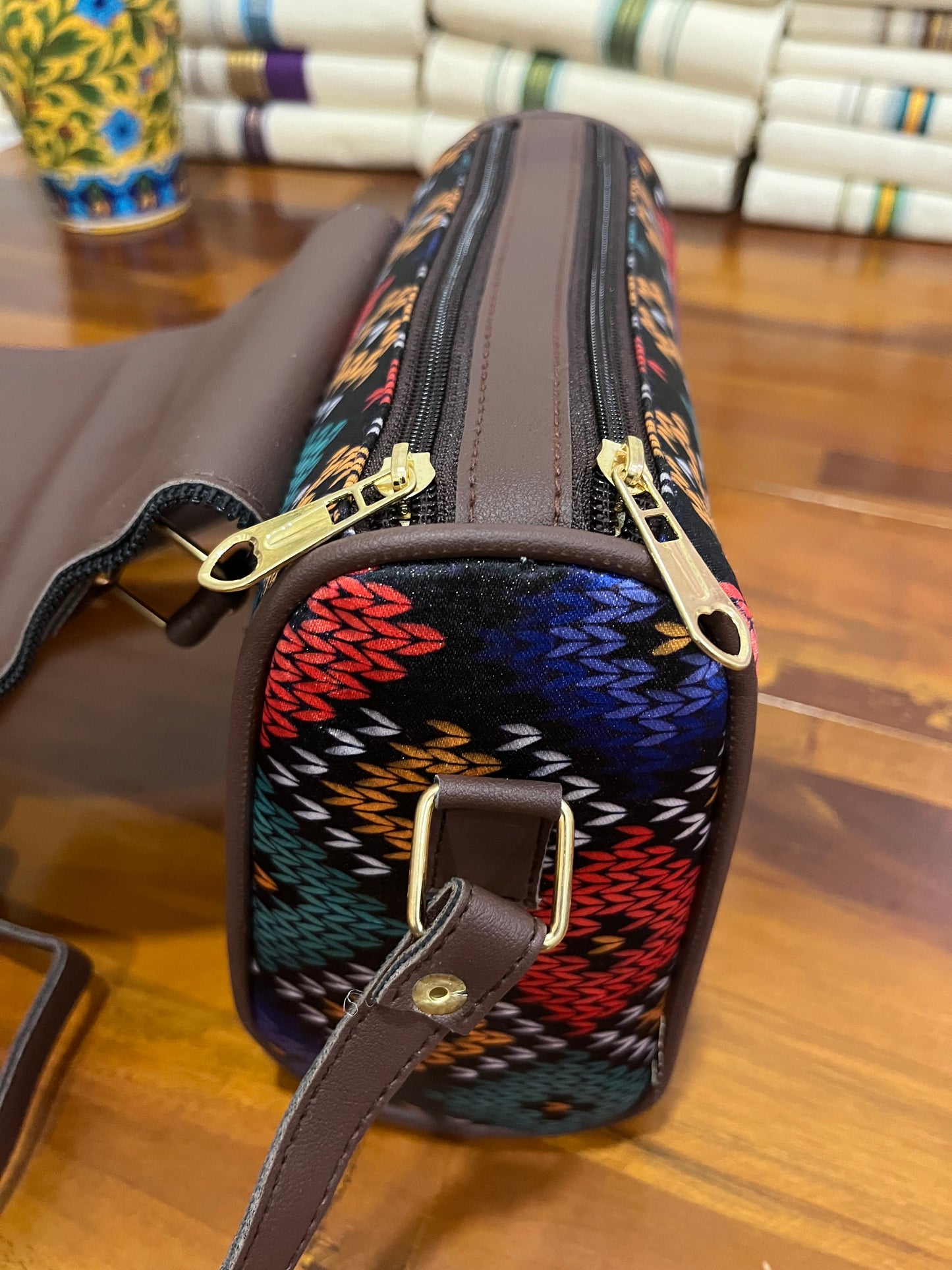 Southloom™ Handmade Multi Colour Printed Design Sling Bag with Leatherette