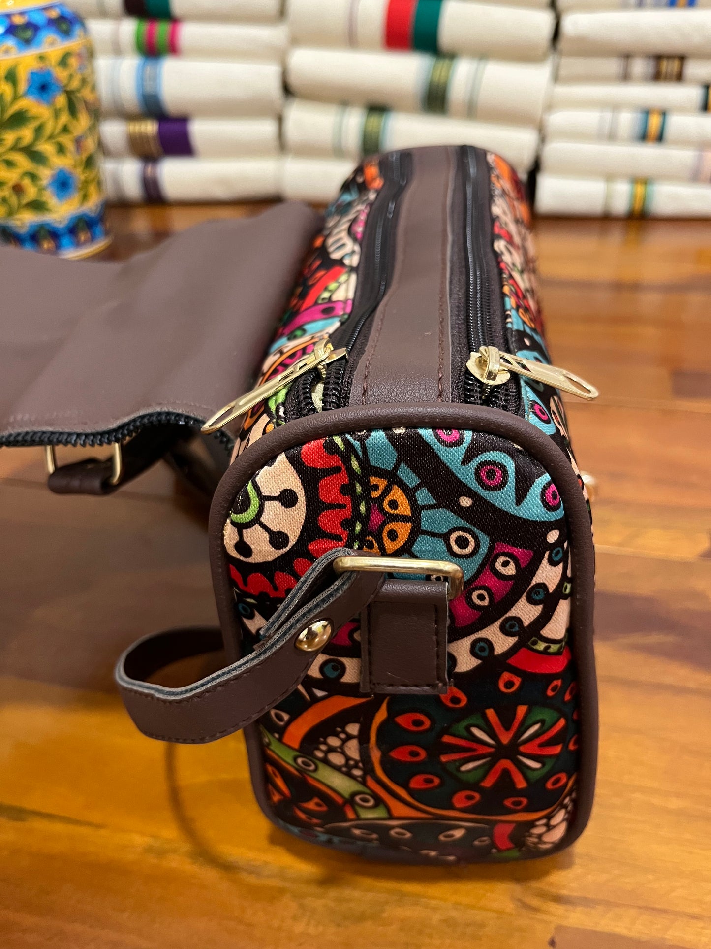 Southloom™ Handmade Multi Colour Printed Design Sling Bag with Leatherette