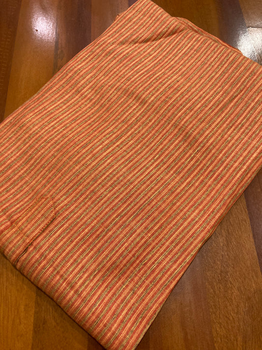 Pure Cotton Orange Lines Hand Block Printed Jaipur Long Kurta