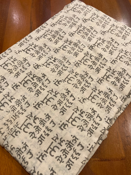 Pure Cotton Off White Hand Block Printed Jaipur Long Kurta
