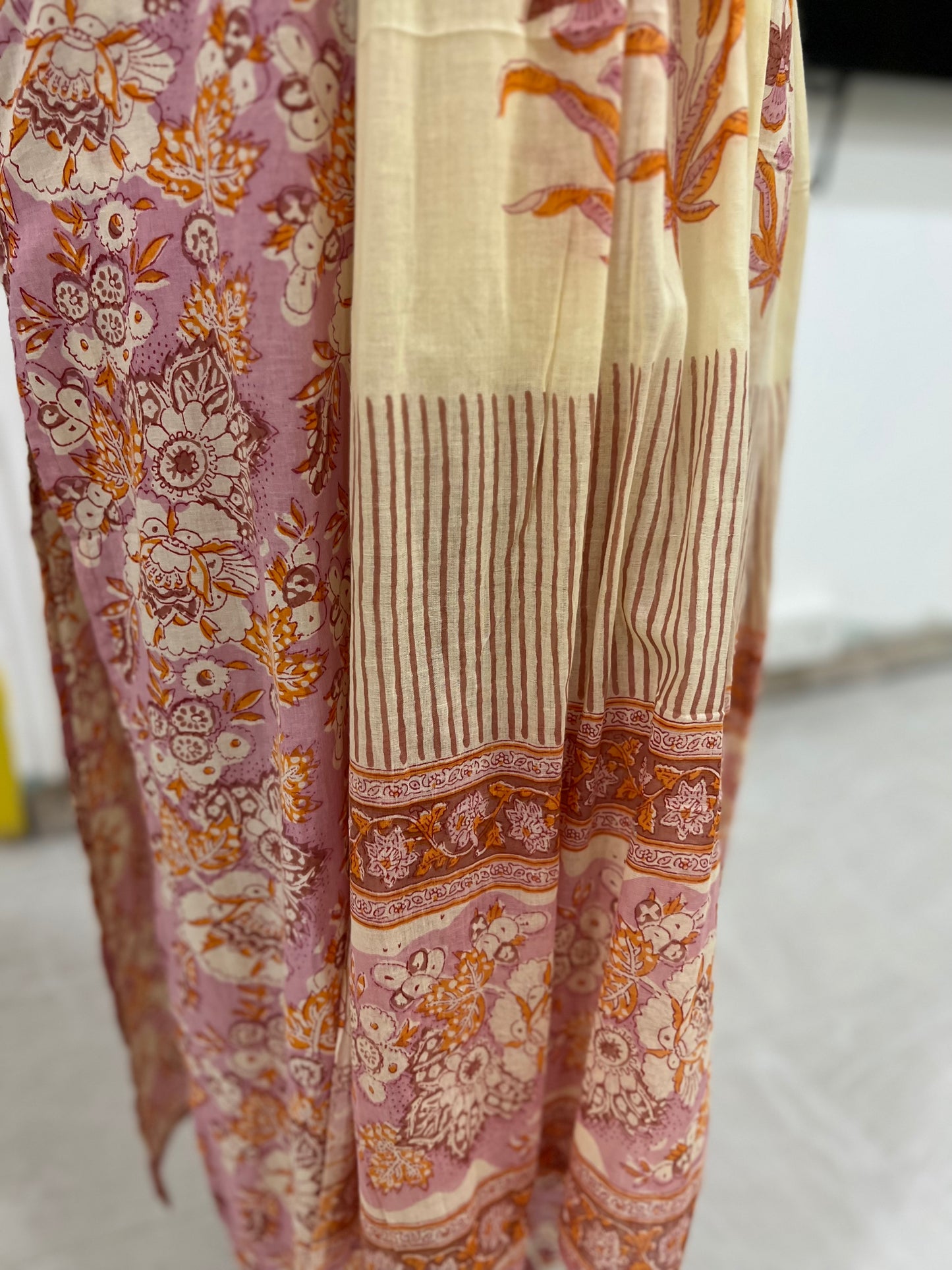Southloom Stitched Semi Silk Salwar Set With Designer Floral Prints in Pink