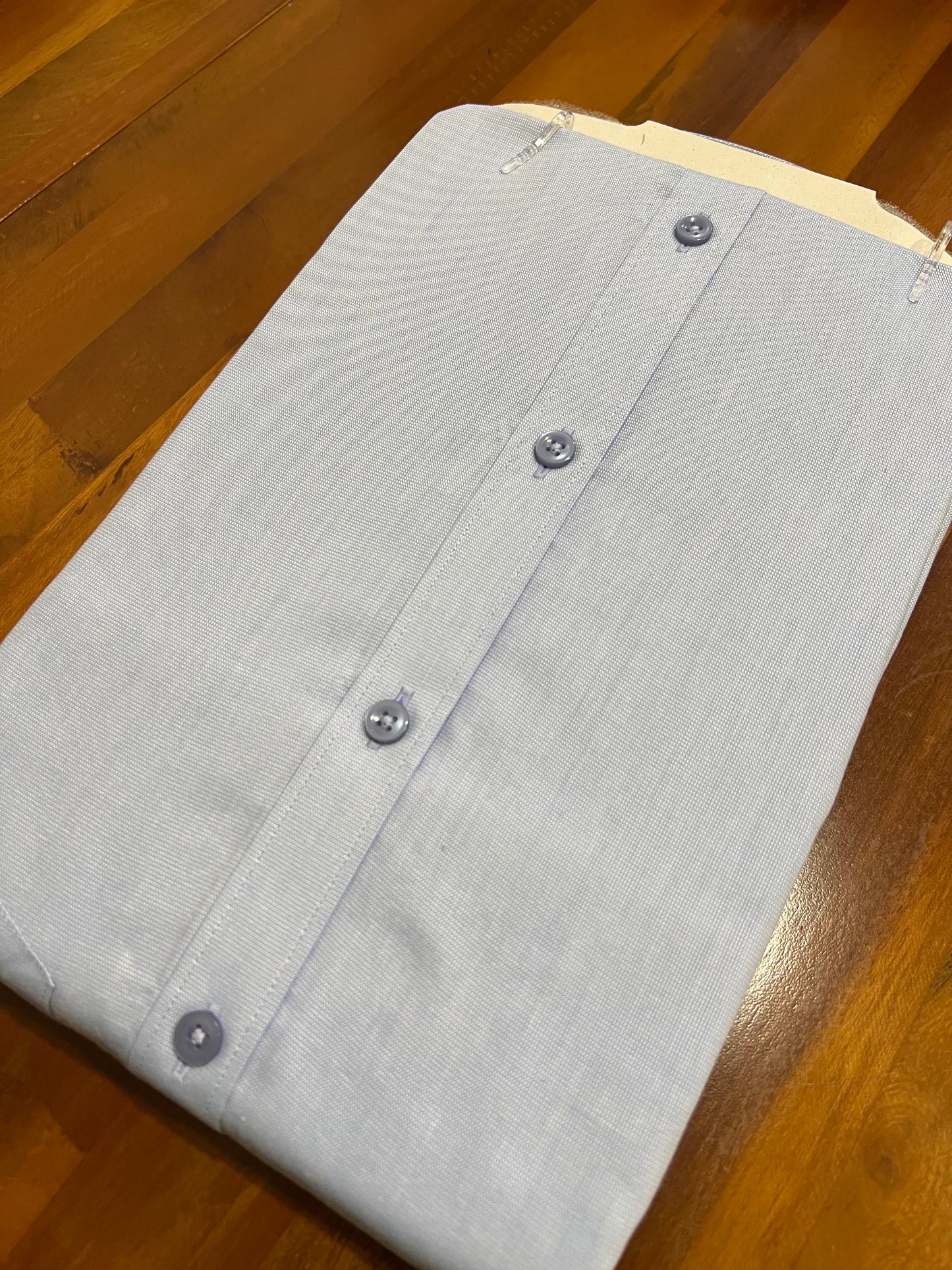 Pure Cotton Light Blue Solid Shirt (38 FS)