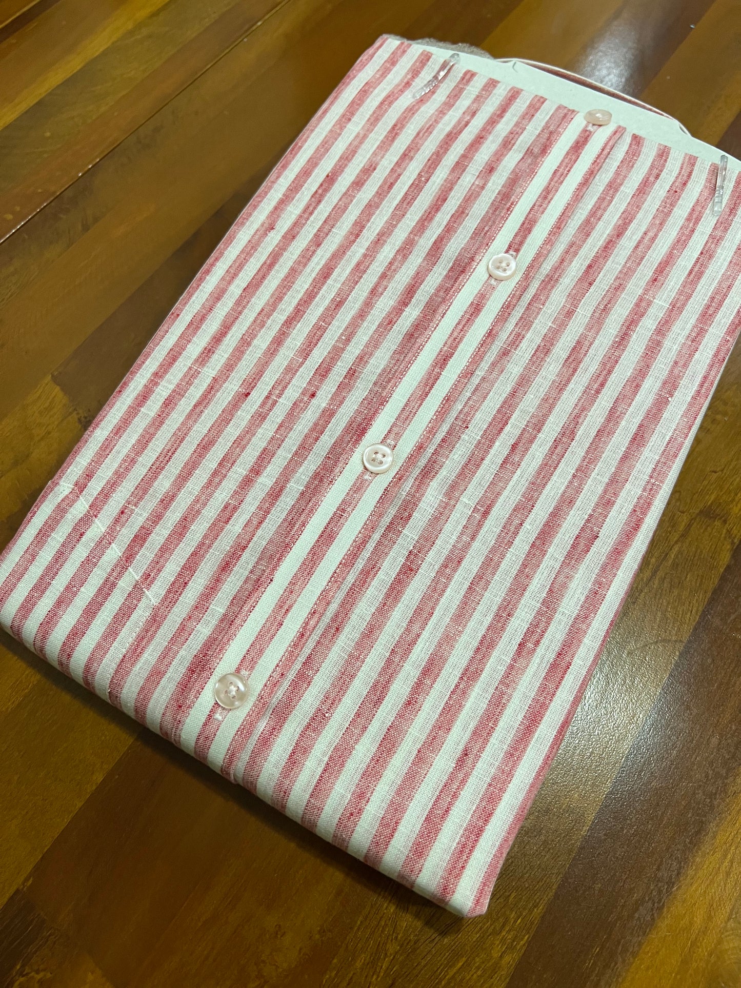 Pure Cotton Pink and White Lines Shirt (40 HS)