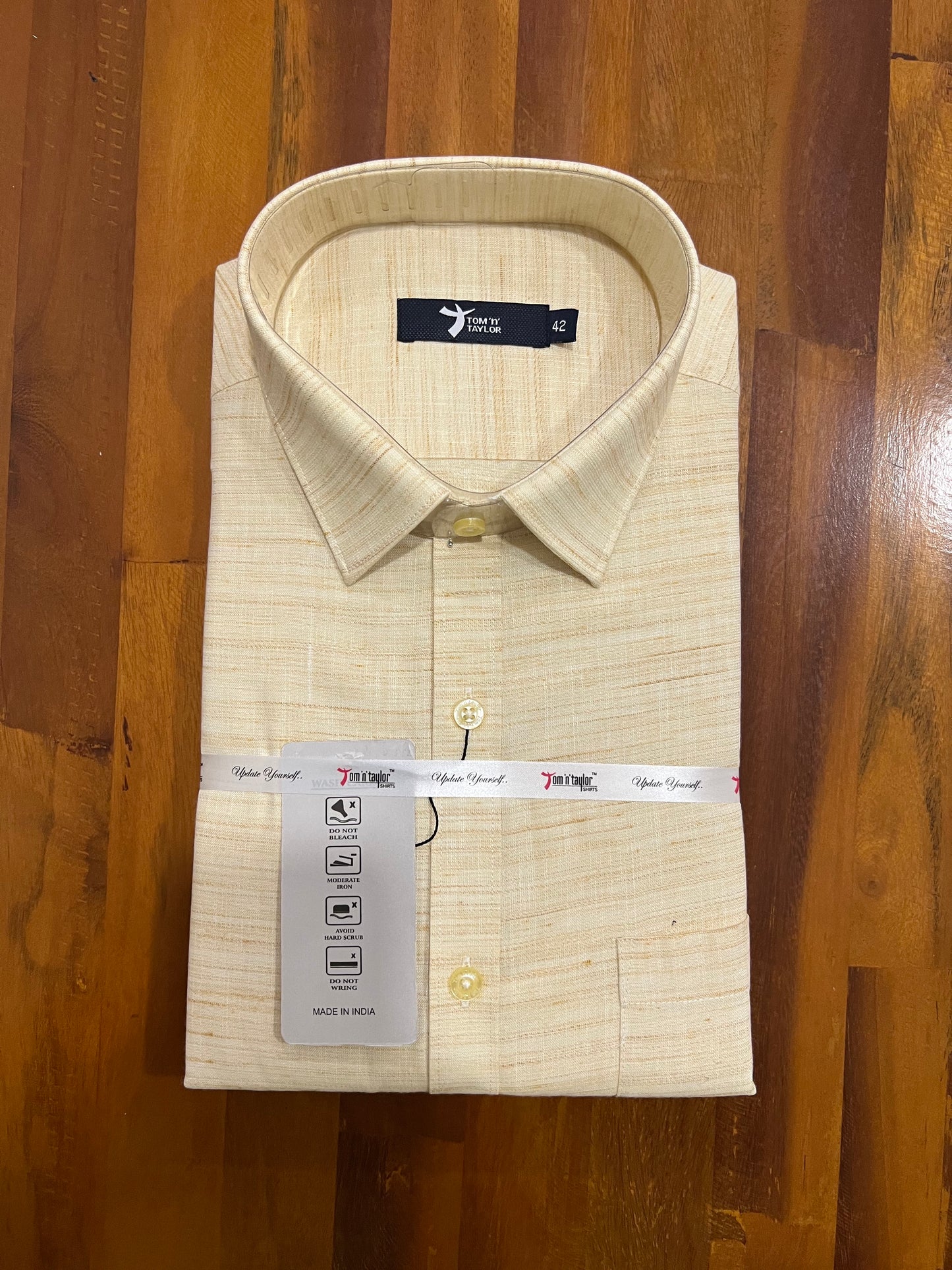 Pure Cotton Yellow Shaded Shirt (42 FS)