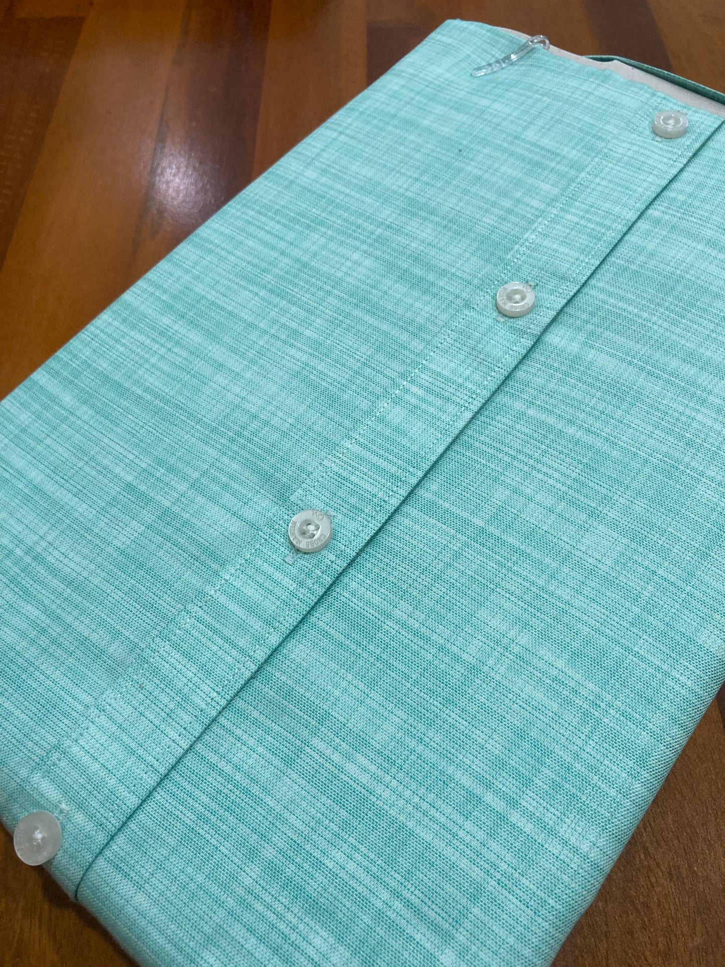 Pure Cotton Turquois Shaded Shirt (40 HS)