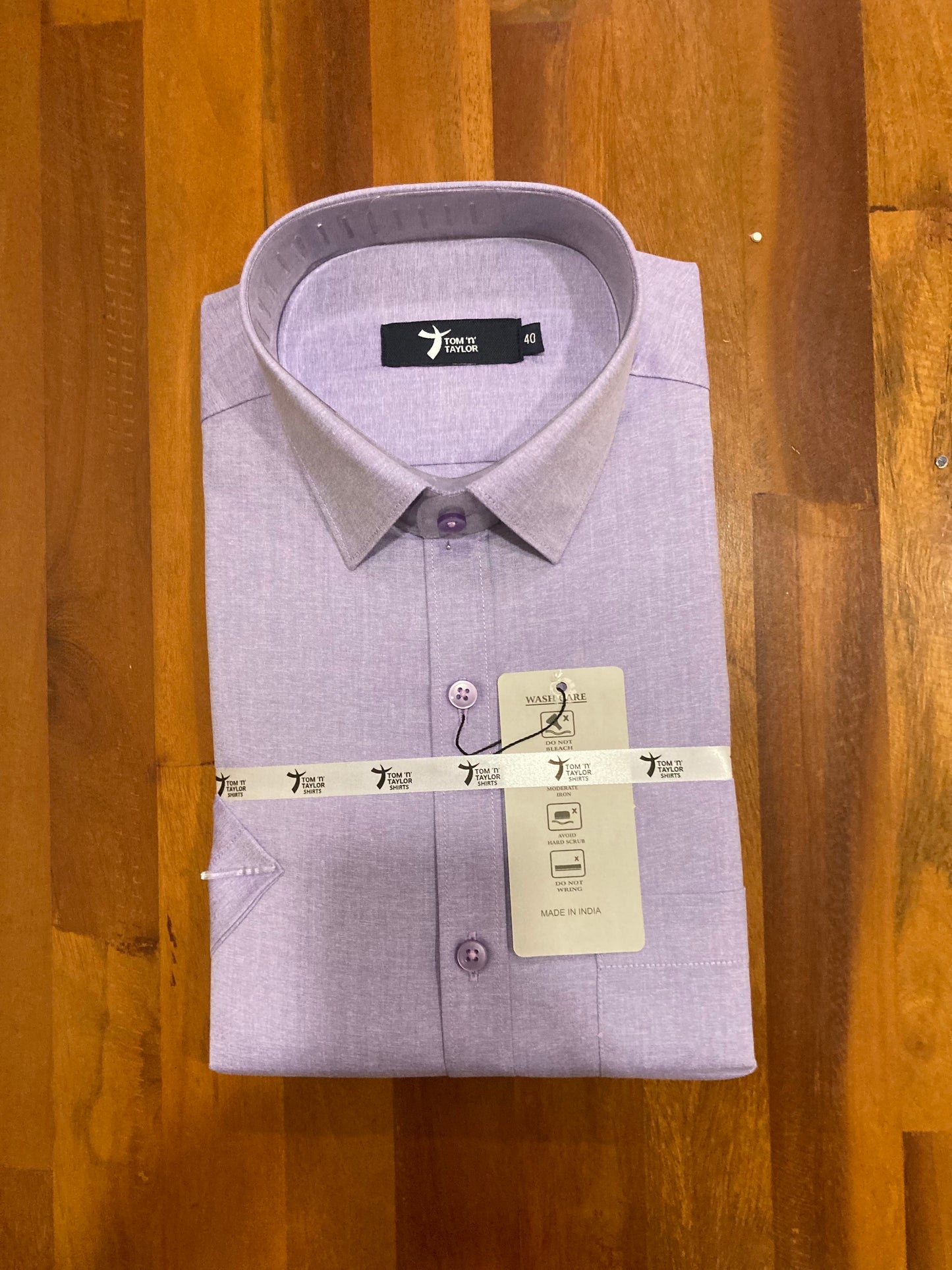 Pure Cotton Purple Shaded Shirt (40 HS)