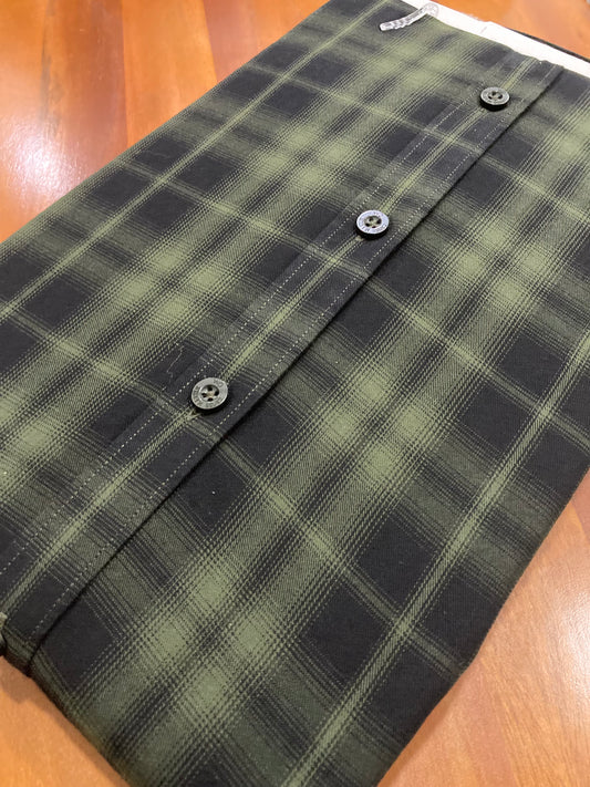 Pure Cotton Black & Green Checkered Shirt (38 FS)