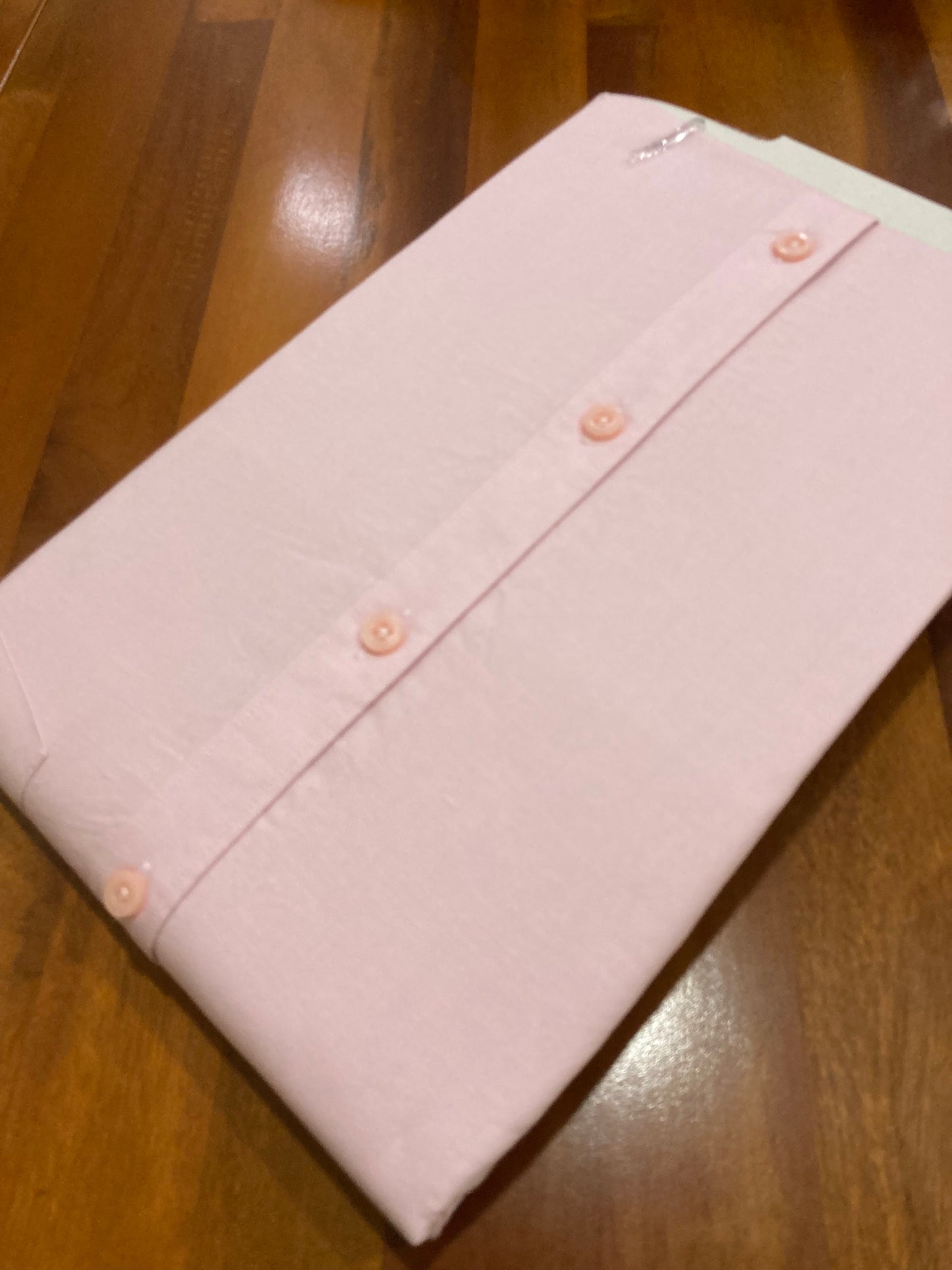 Pure Cotton Pink Solid Shirt (38 FS)