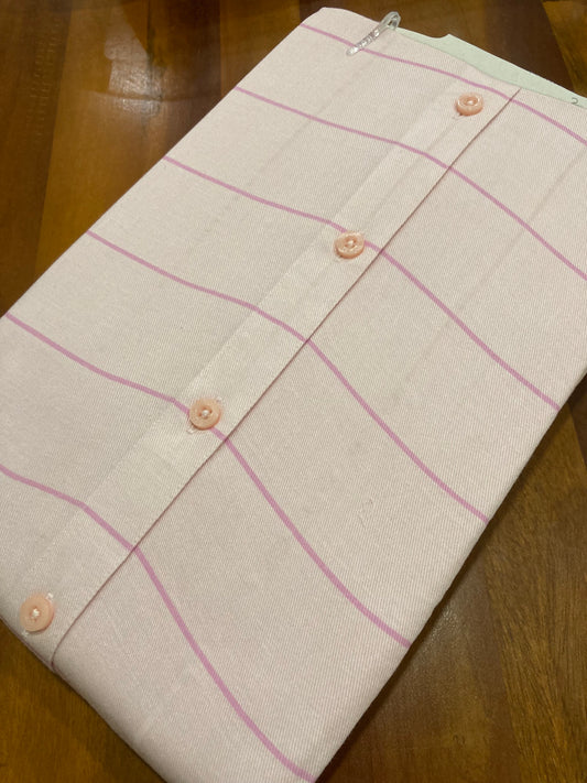 Pure Cotton Rose Colour Striped Shirt (38 FS)