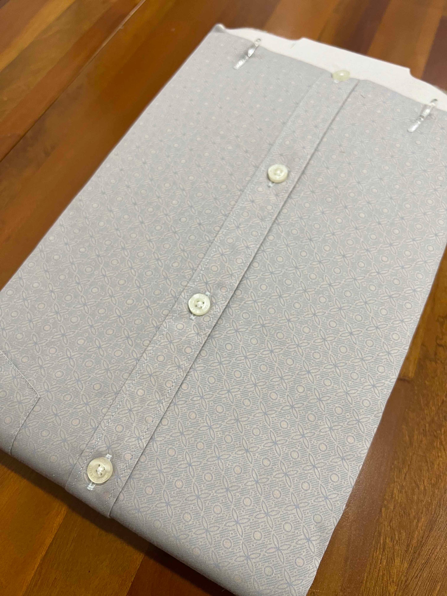 Pure Cotton Grey Printed Shirt (40 HS)