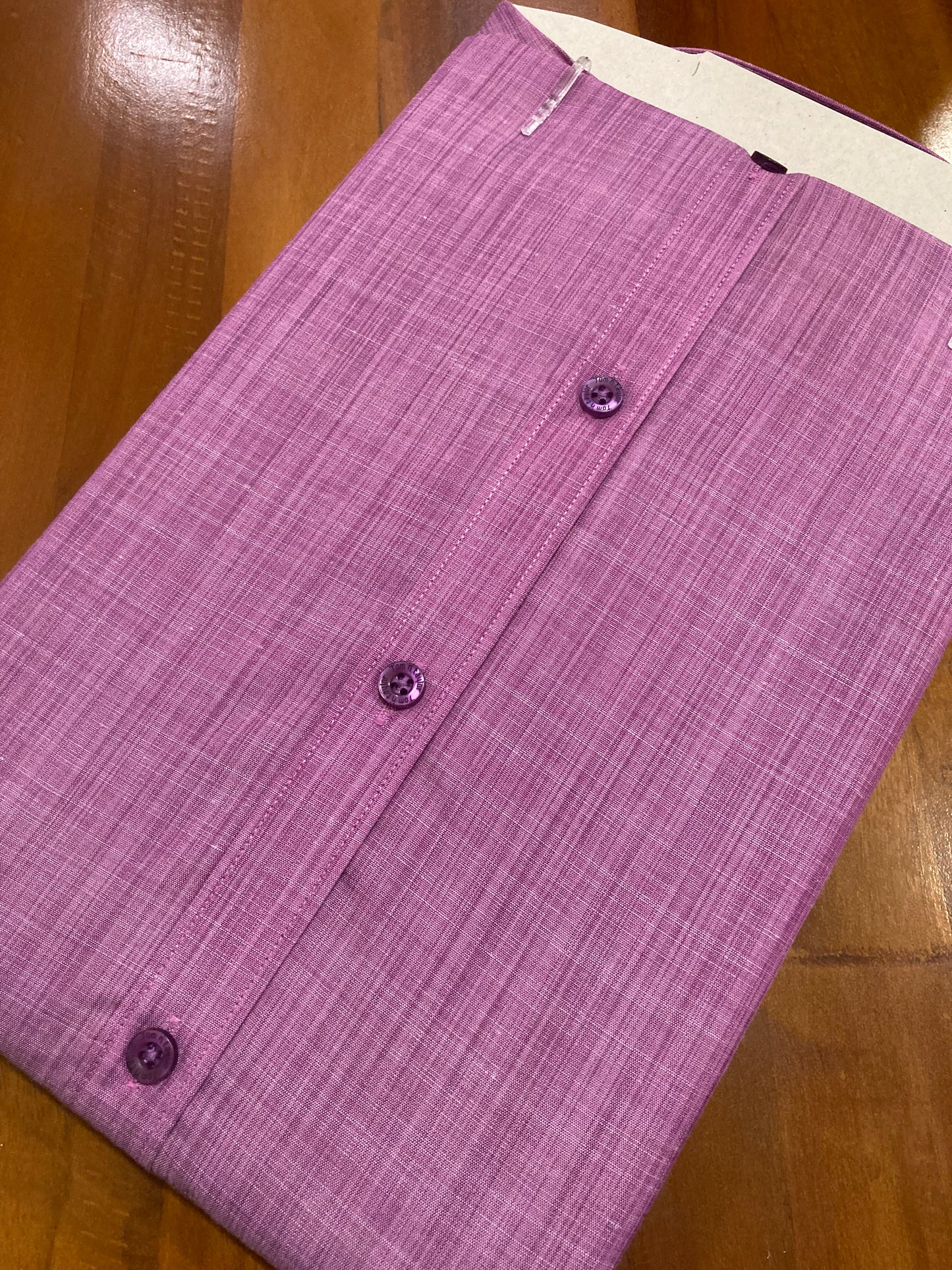 Pure Cotton Onion Pink Colour Shaded Shirt (42 HS)