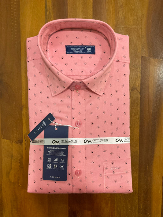 Pure Cotton Pink Printed Shirt (38 FS)