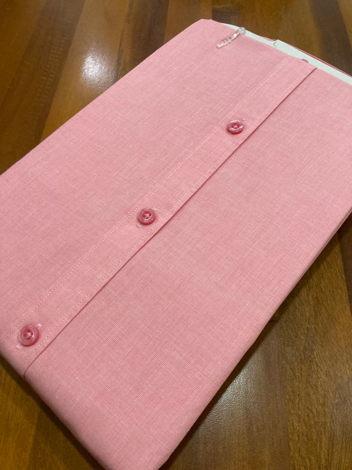 Pure Cotton Pink Solid Shirt (38 FS)