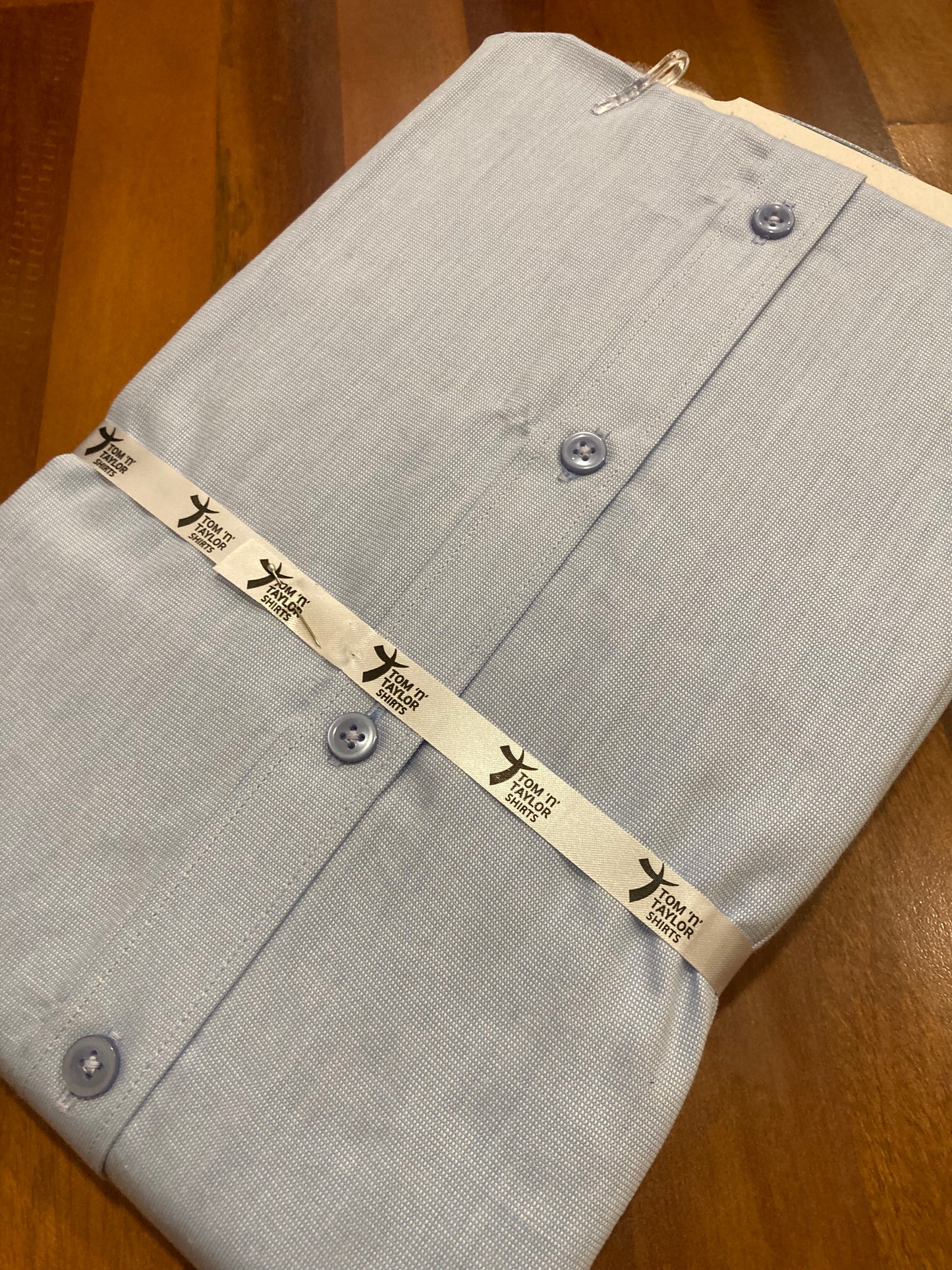 Pure Cotton Light Blue Patterns Shirt (38 FS)