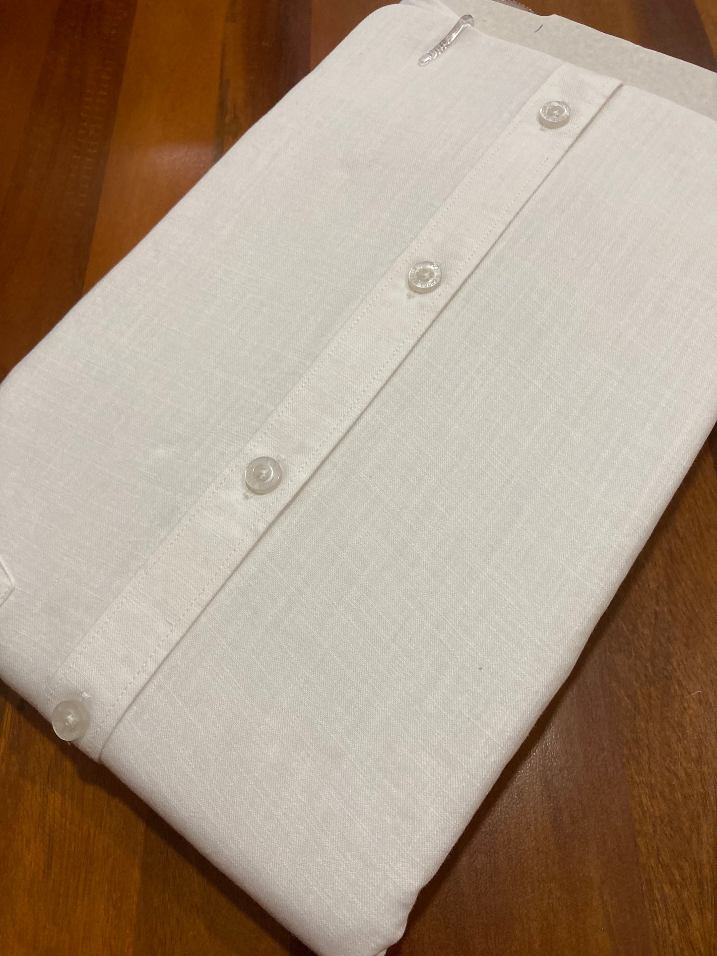 Pure Cotton Pure White Solid Shirt (38 FS)