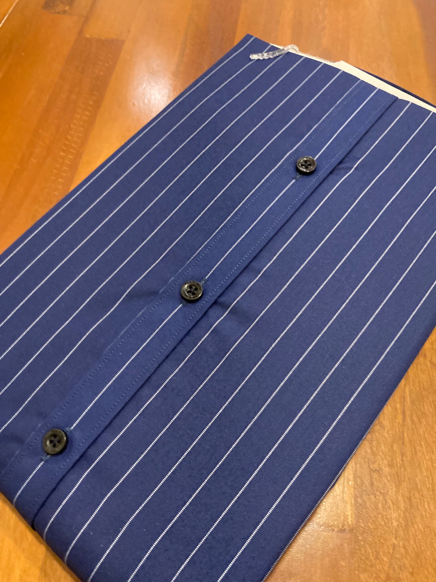 Pure Cotton Dark Blue Lines Shirt (44 FS)