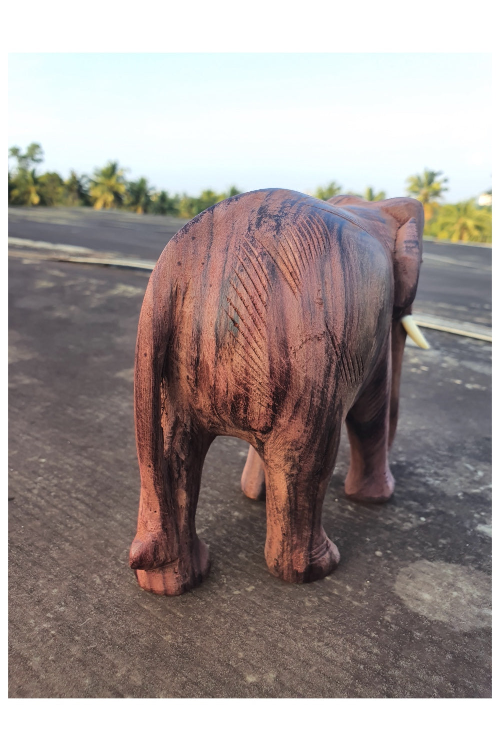 Southloom Handmade Elephant Handicraft (Raw Rose Wood Finish) 6 Inches