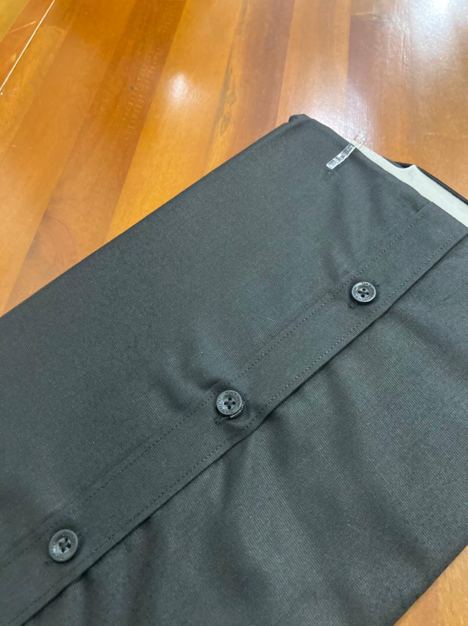 Pure Cotton Black Solid Shirt (38 HS)