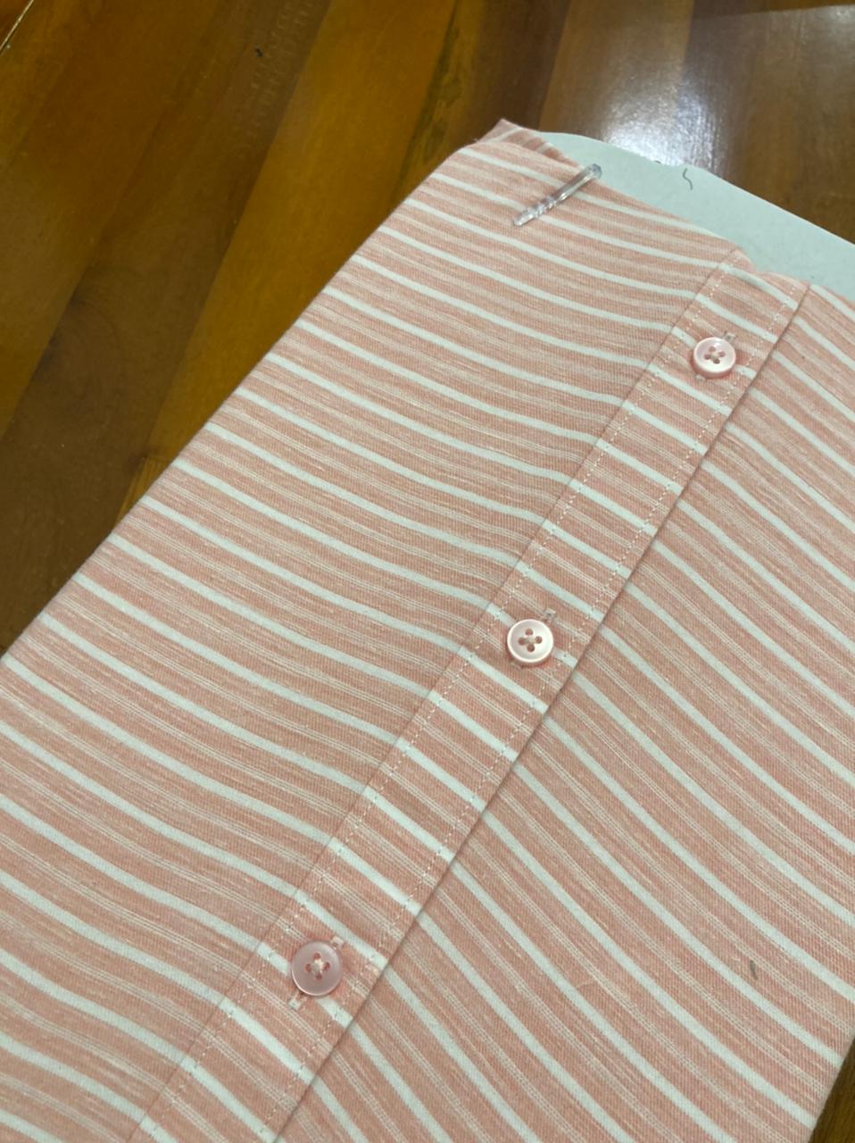 Pure Cotton Pink Stripes Shirt (38 HS)