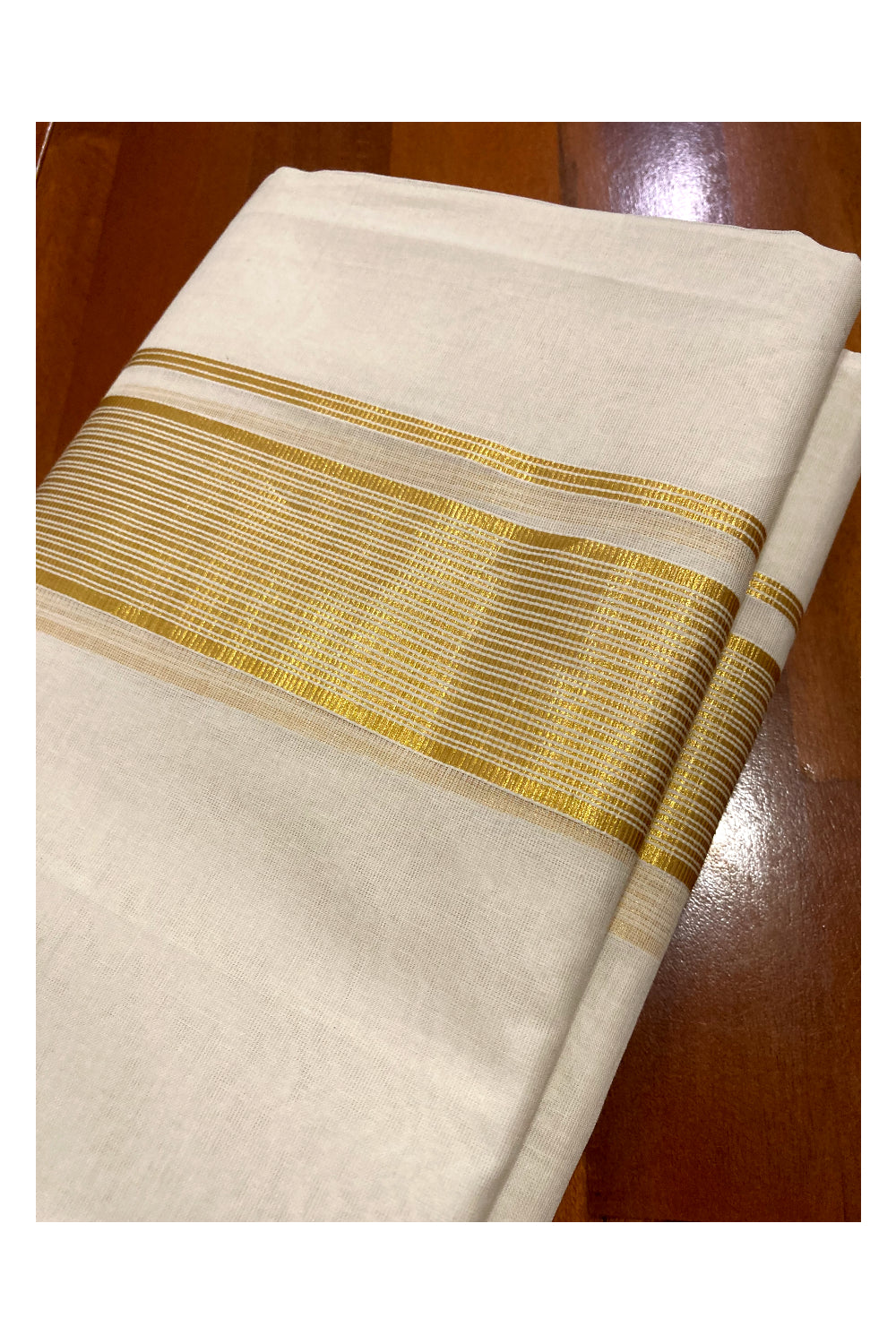 Southloom Premium Unakkupaavu Handloom Mundu with Kasavu Woven Border