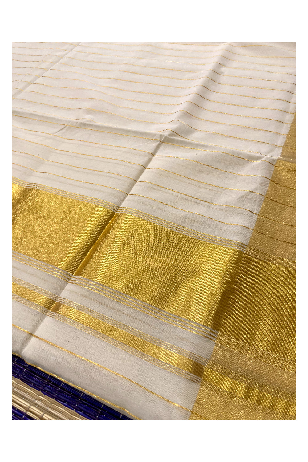 Southloom Super Premium Unakkupaavu Wedding Handloom Saree with Kasavu Lines Works on Body