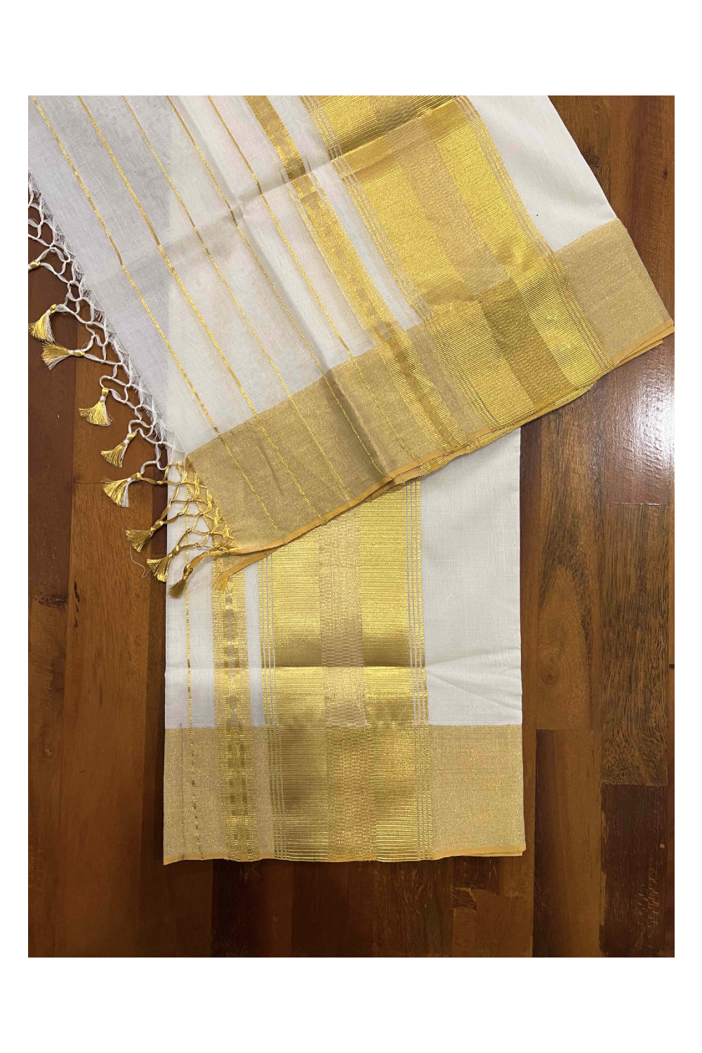 Southloom Super Premium Balaramapuram Cotton Unakkupaavu Wedding Pudava Set Mundu 2.80 Mtrs (with Matching Blouse Piece)