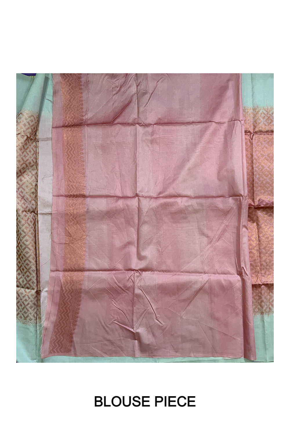 Southloom Semi Tussar Designer Pink Saree with Grey Border