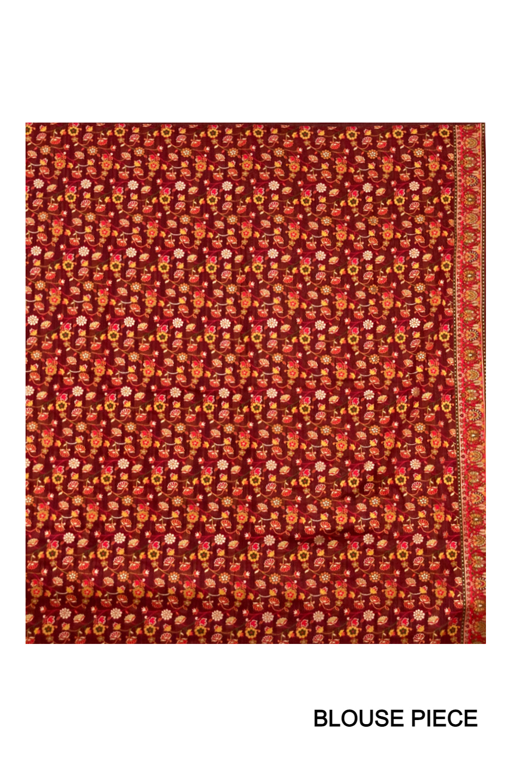 Southloom Maroon Cotton Saree with Multicoloured Designer Pallu