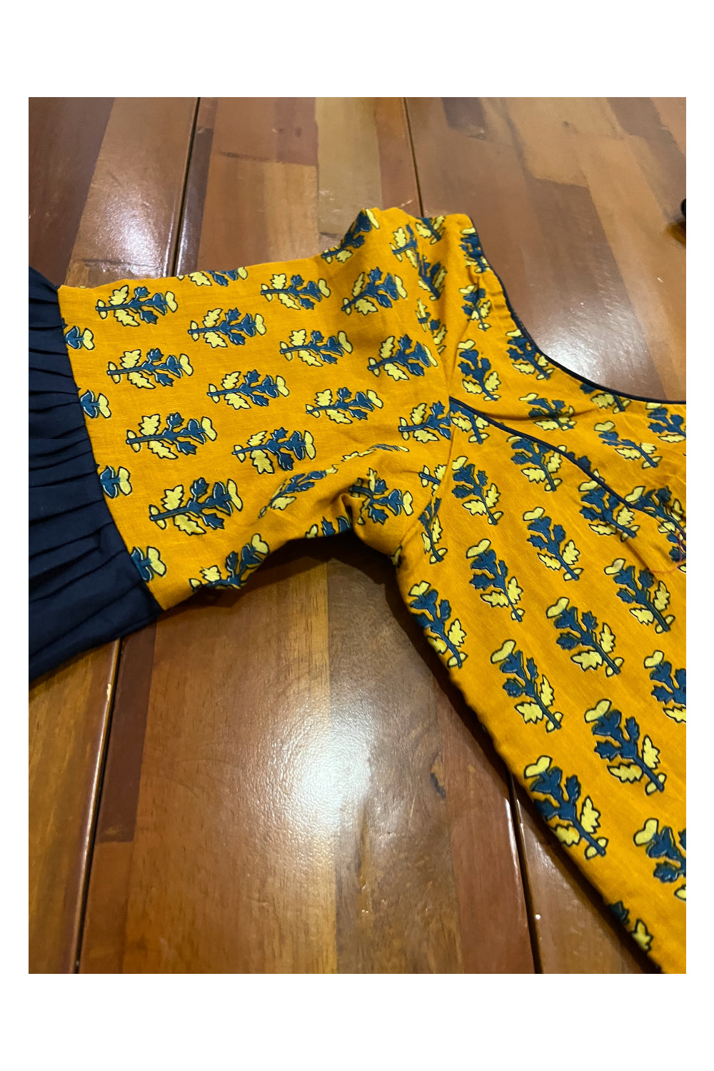 Southloom Yellow Floral Printed Ready Made Blouse