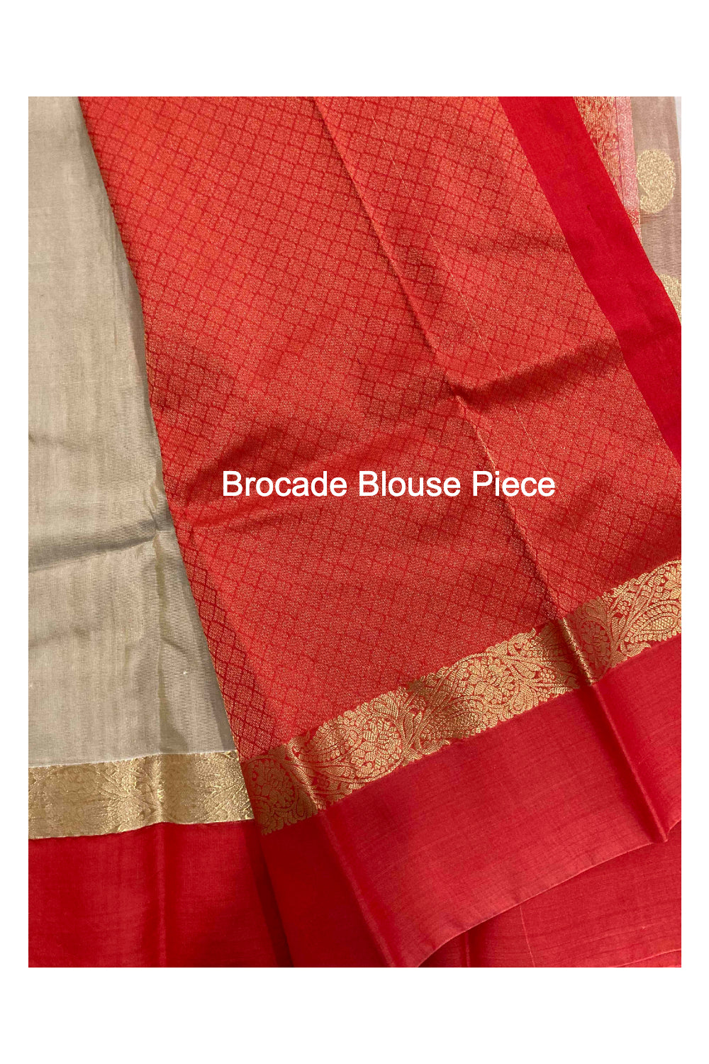 Southloom Handloom Pure Silk Kanchipuram Saree in Cream Paisley Motifs