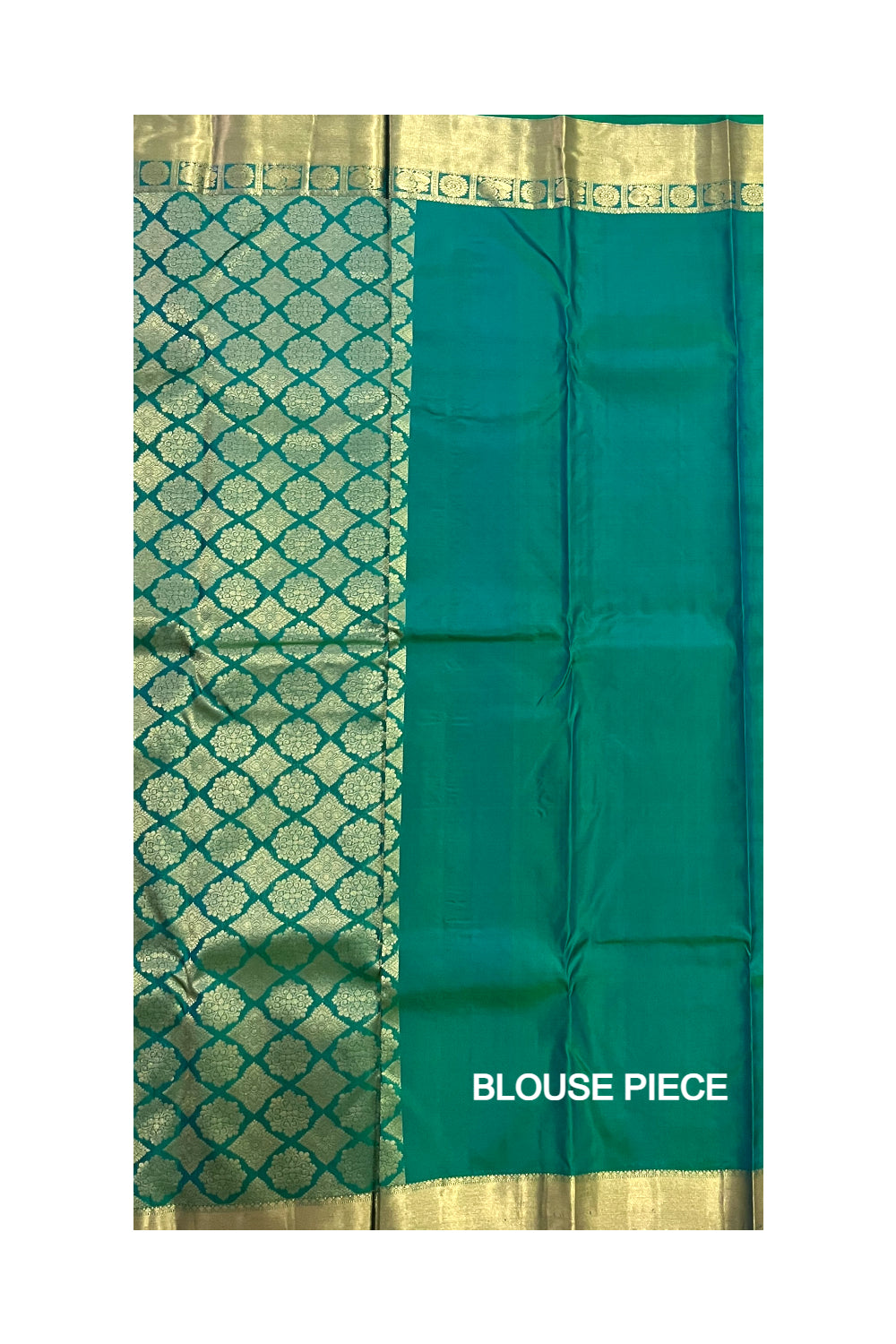 Southloom Double Warp Handloom Pure Silk Kanchipuram Green Manthrakodi Saree with Kasavu Woven Works