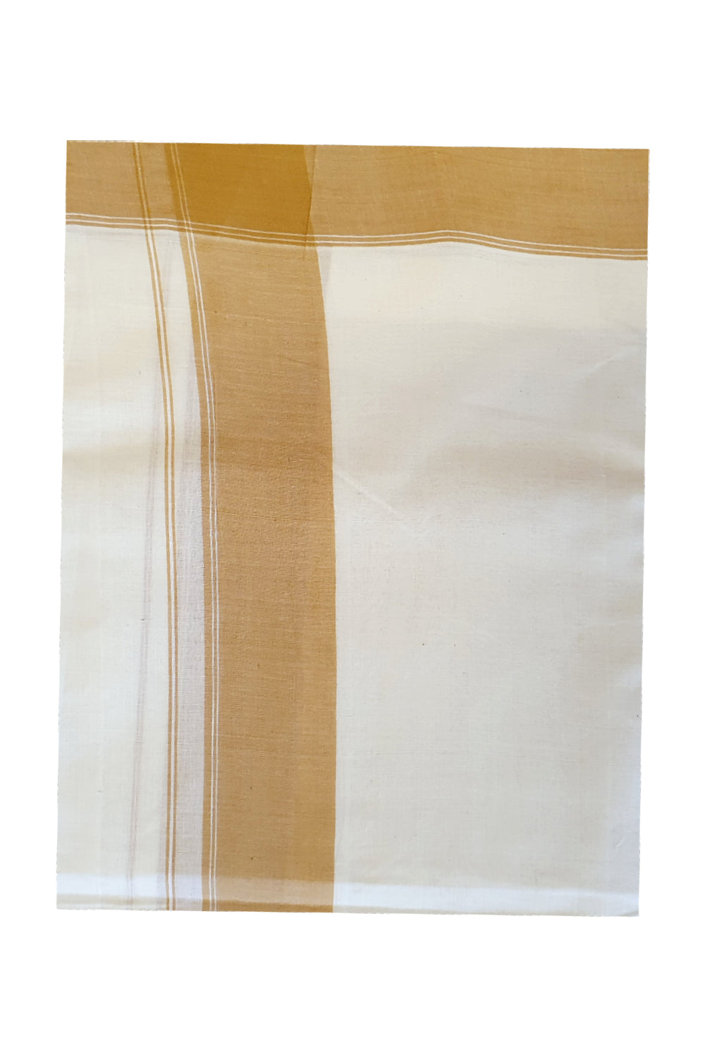 Southloom™ Handloom Unakkupaav Brown Kara Mundum Neriyathum Single (Set Mundu)