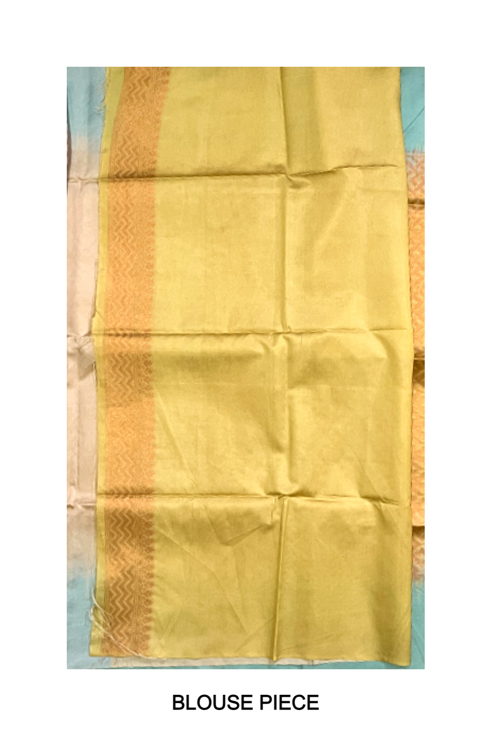 Southloom Semi Tussar Designer Yellow Saree with Blue Border