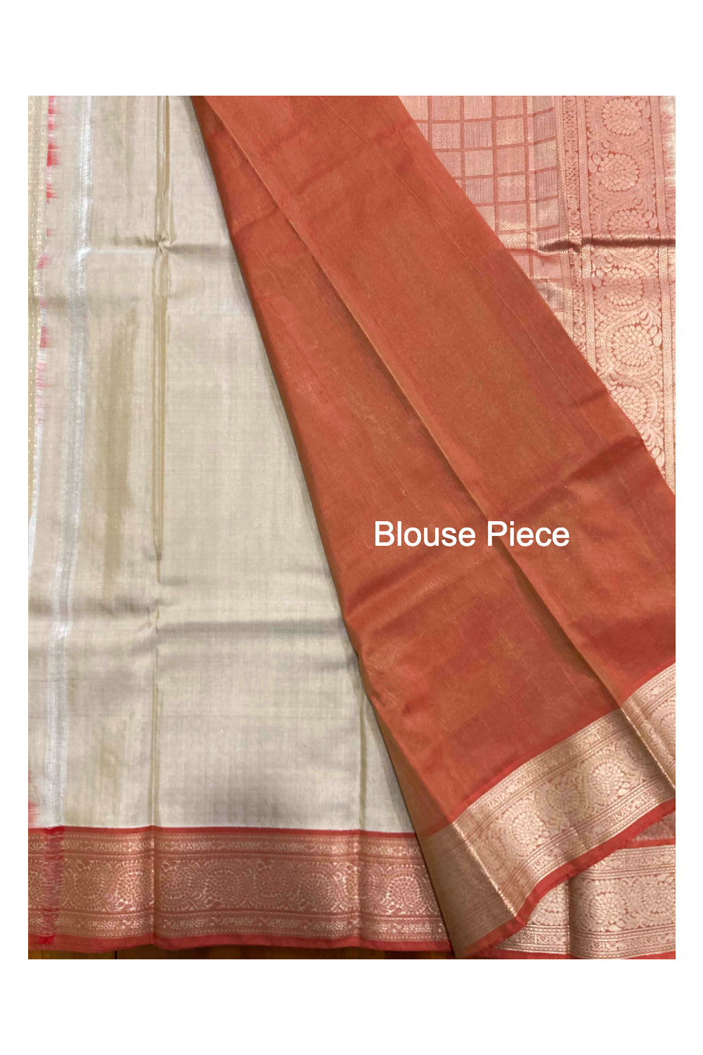 Southloom Handloom Pure Silk Kanchipuram Saree in Beige Zari Motifs