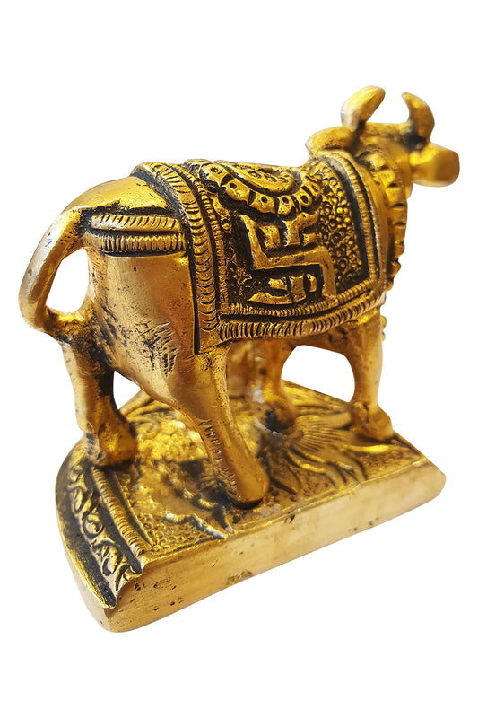 Southloom Solid Brass Handmade Cow and Calf Handicraft