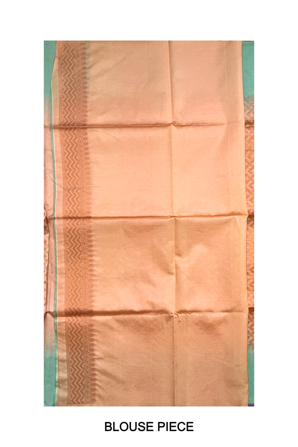 Southloom Semi Tussar Designer Peach Saree with Blue Border