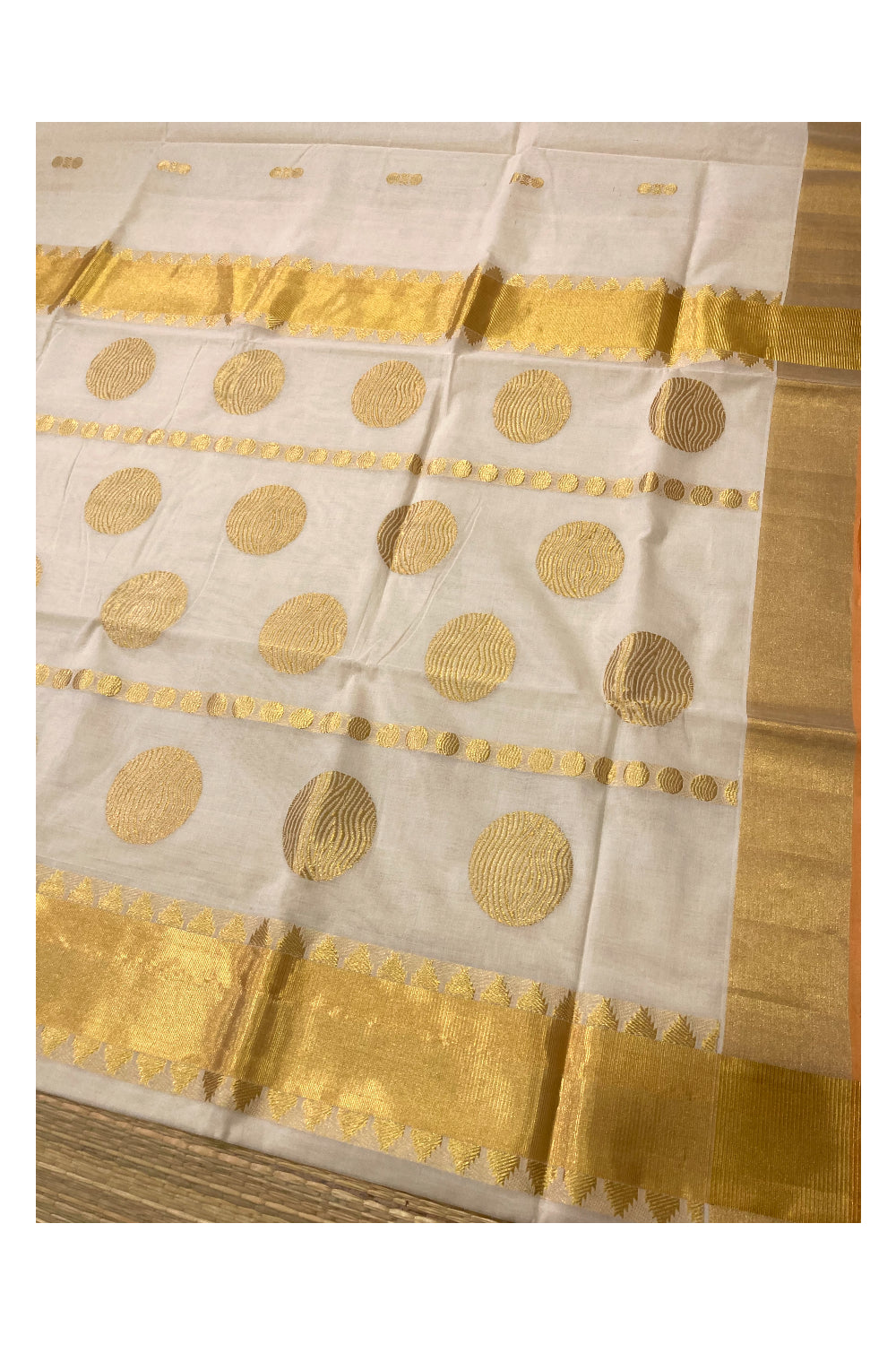 Southloom™ Handloom Premium Kerala Saree with Heavy Kasavu Woven Works