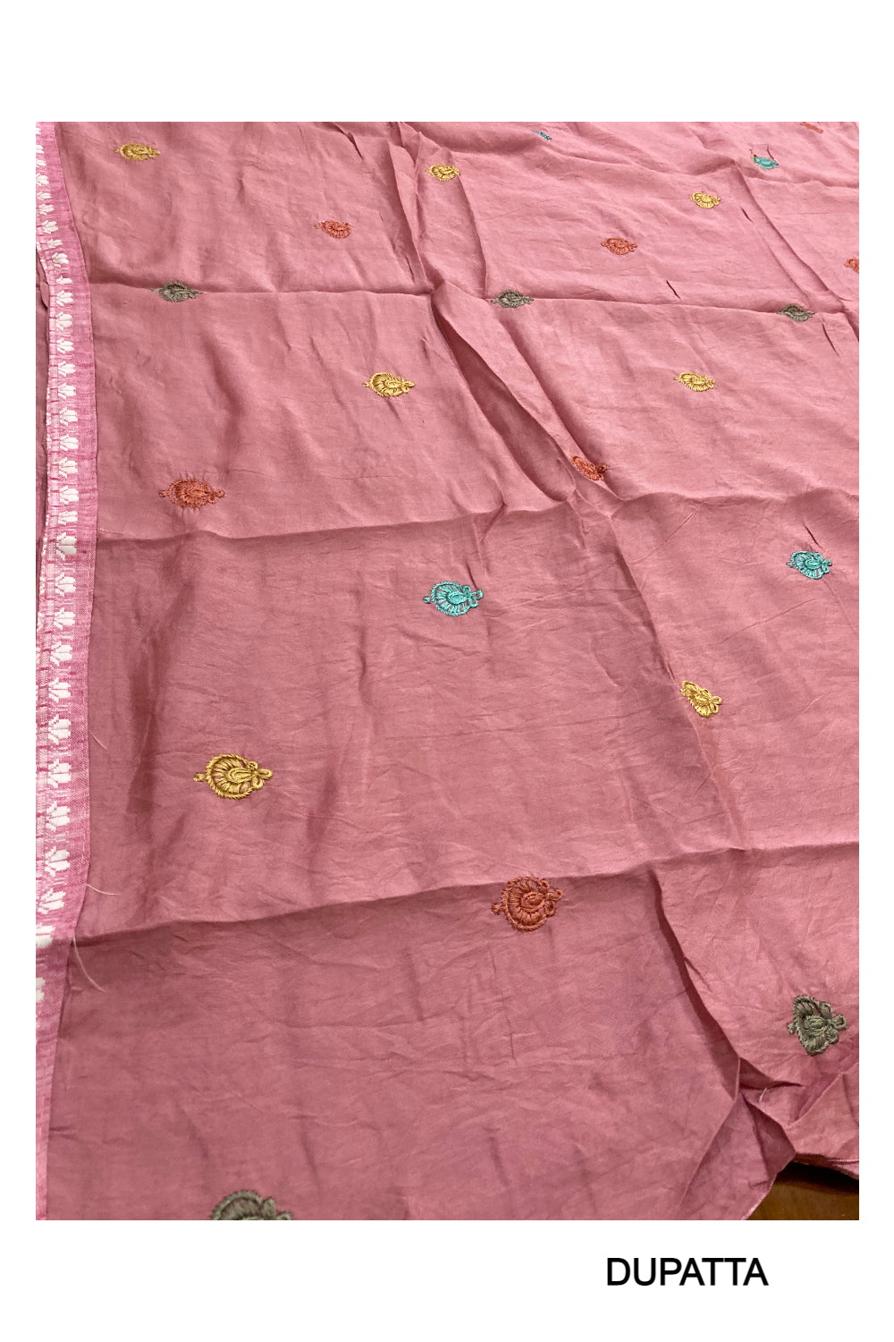 Southloom™ Cotton Churidar Salwar Suit Material in Onion Pink Printed Design