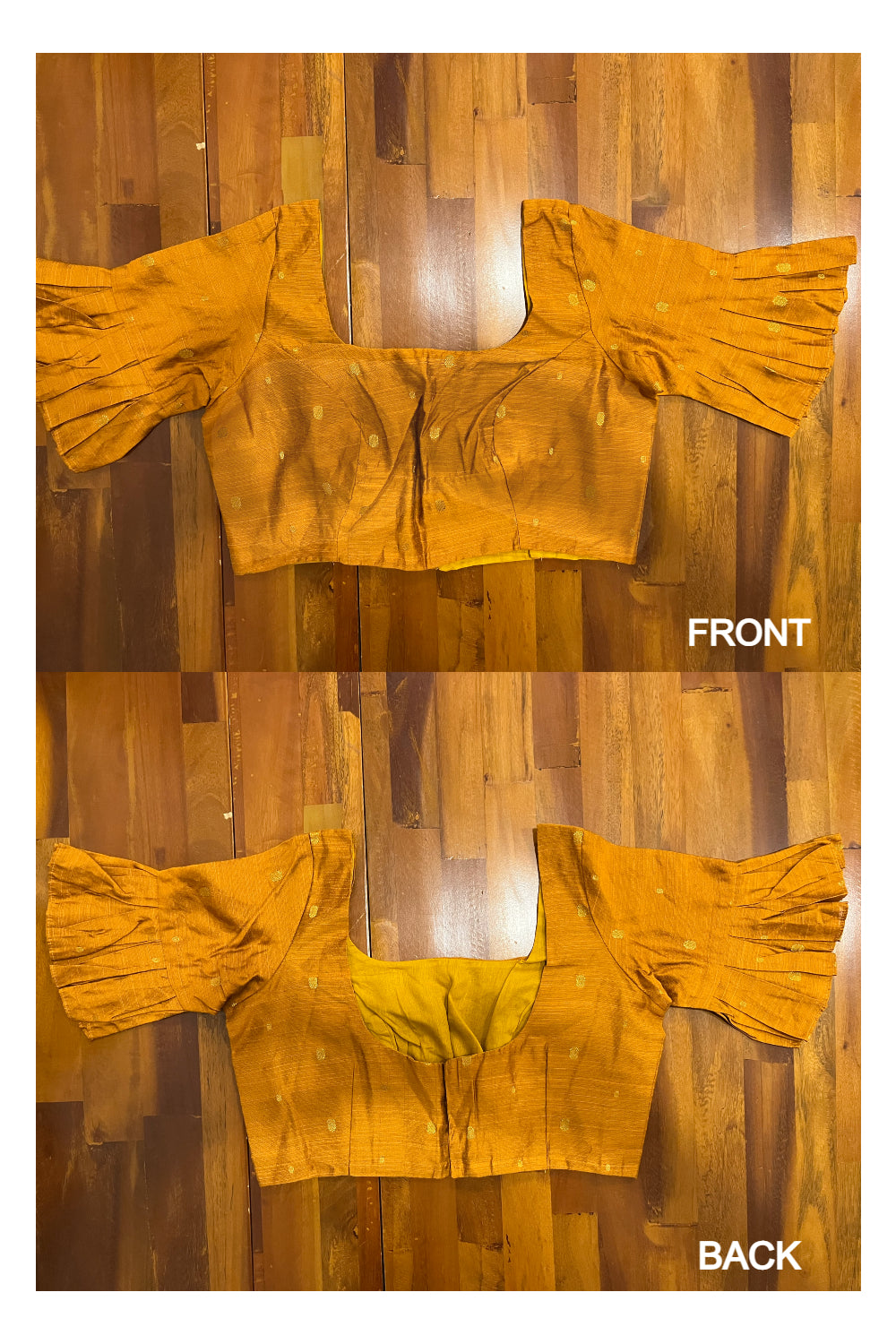 Southloom Yellow Raw Silk Ready Made Blouse