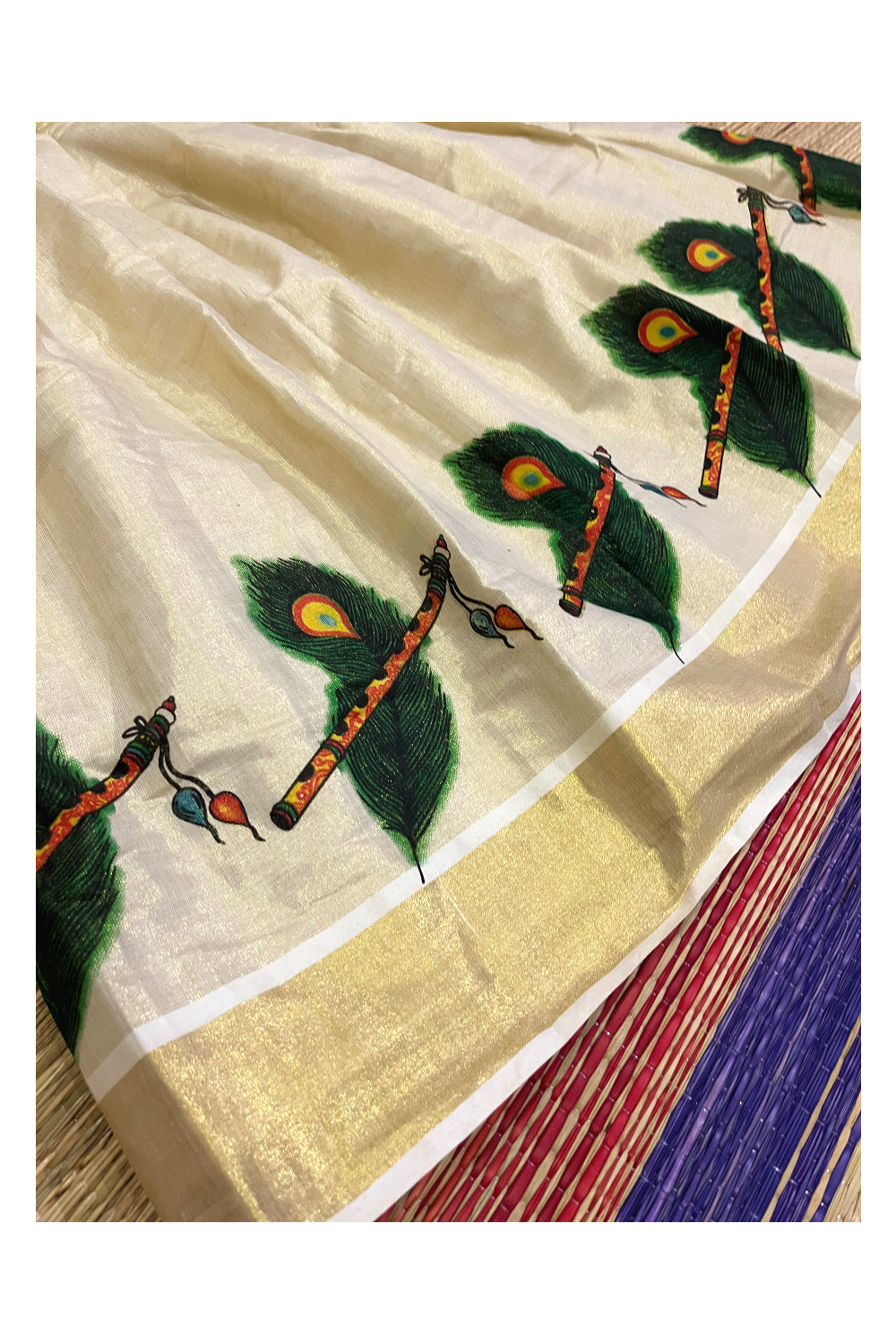 Southloom Kerala Pavada Blouse with Feather Design (Age - 5 Year)