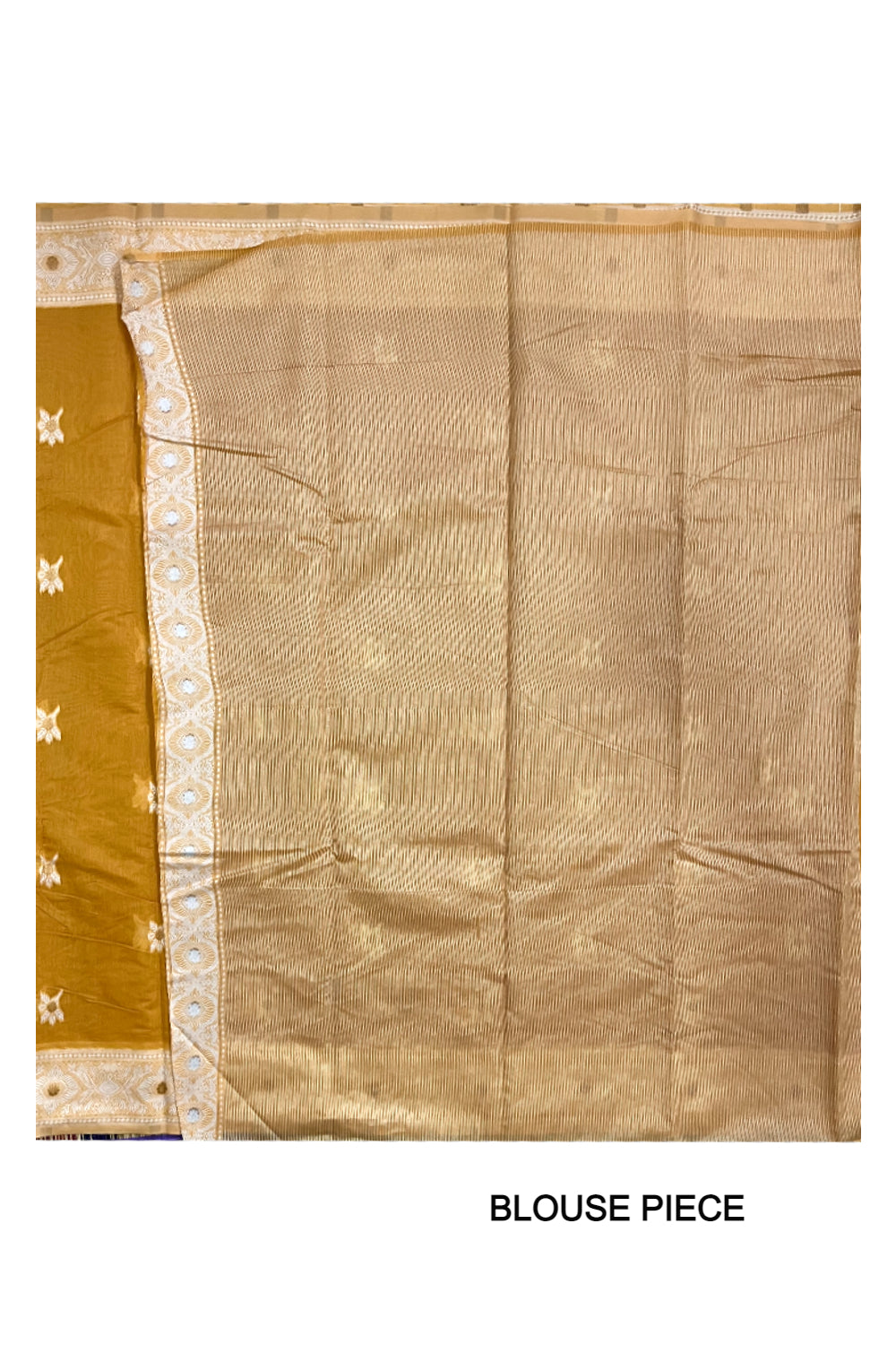 Southloom Cotton Yellow Saree with White Woven Designs on Border